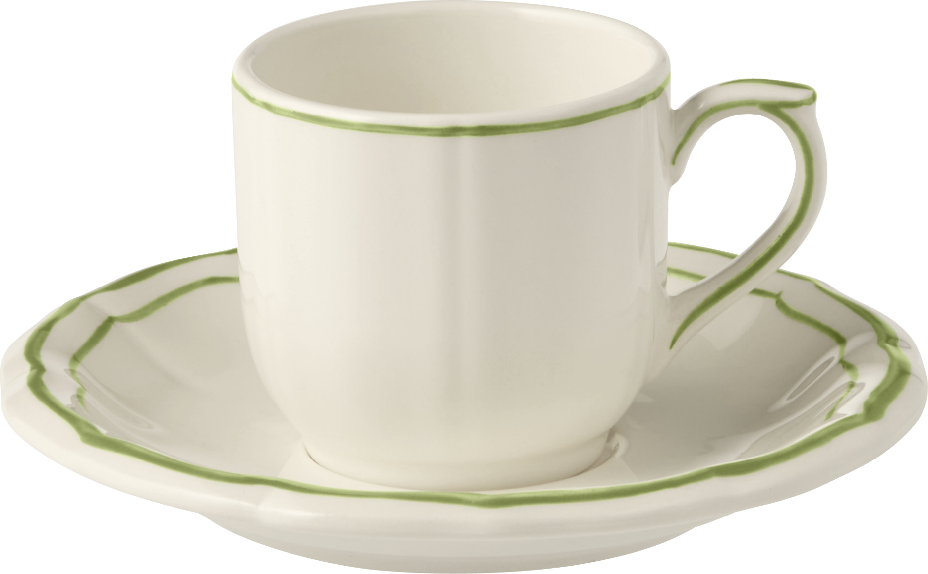 After Dinner Cup & Saucer , Filet Vert
