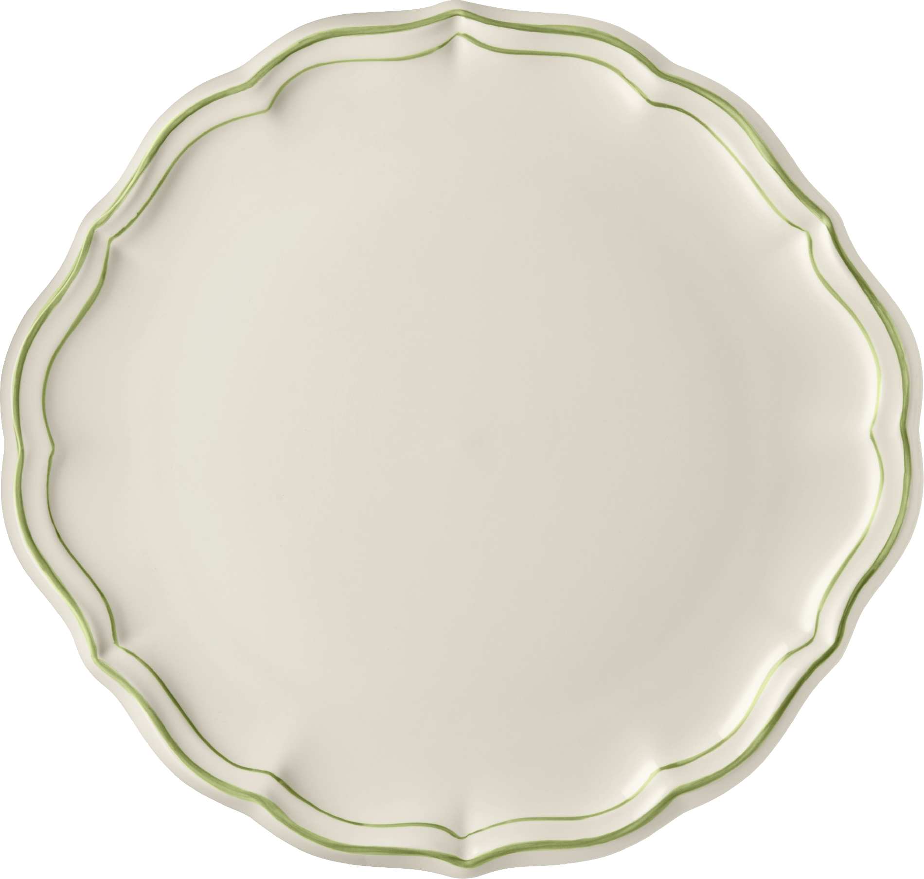 Eared Cake Platter, Filet Vert