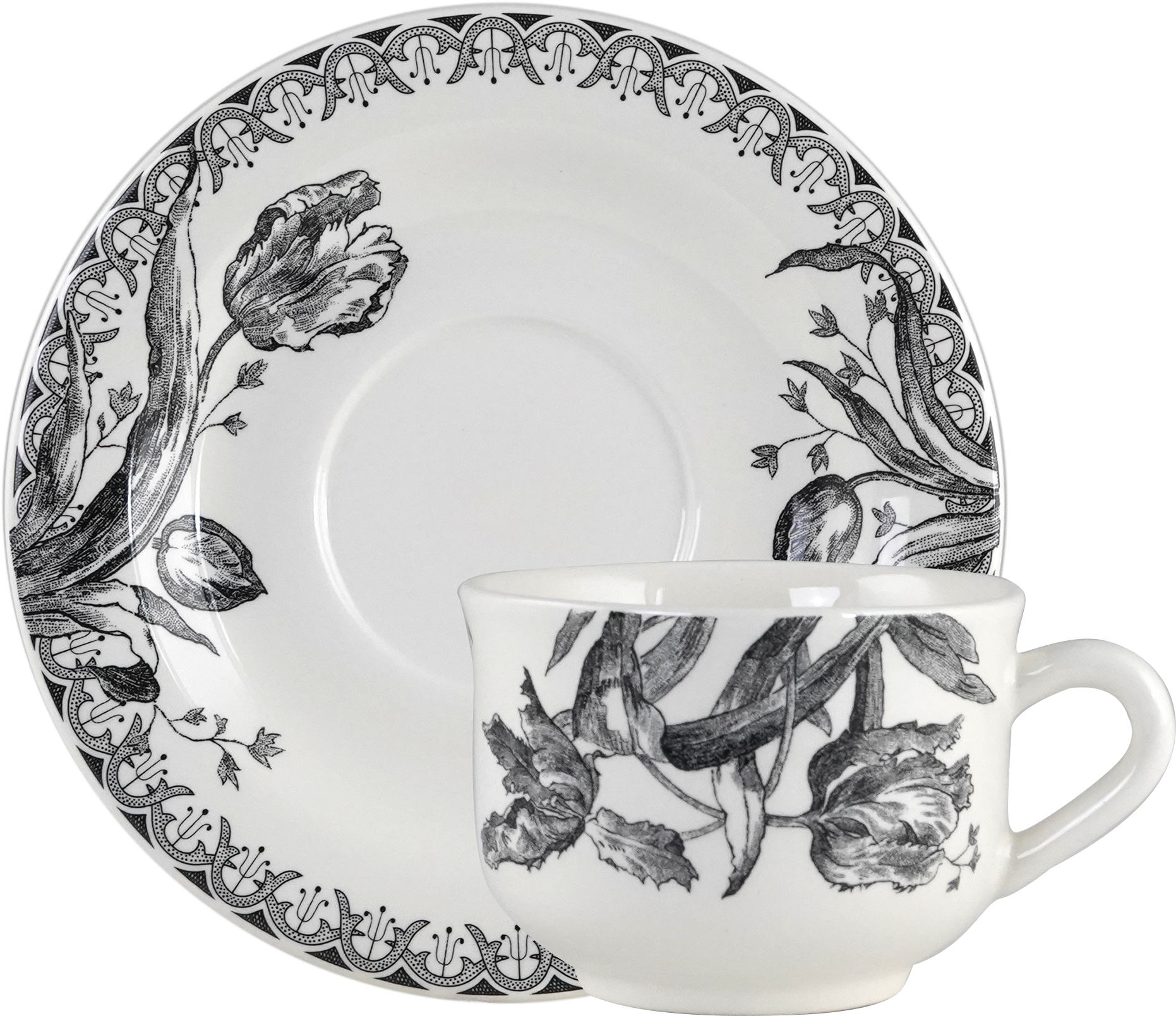 After Dinner  Cup & Saucer, Tulipes Noires
