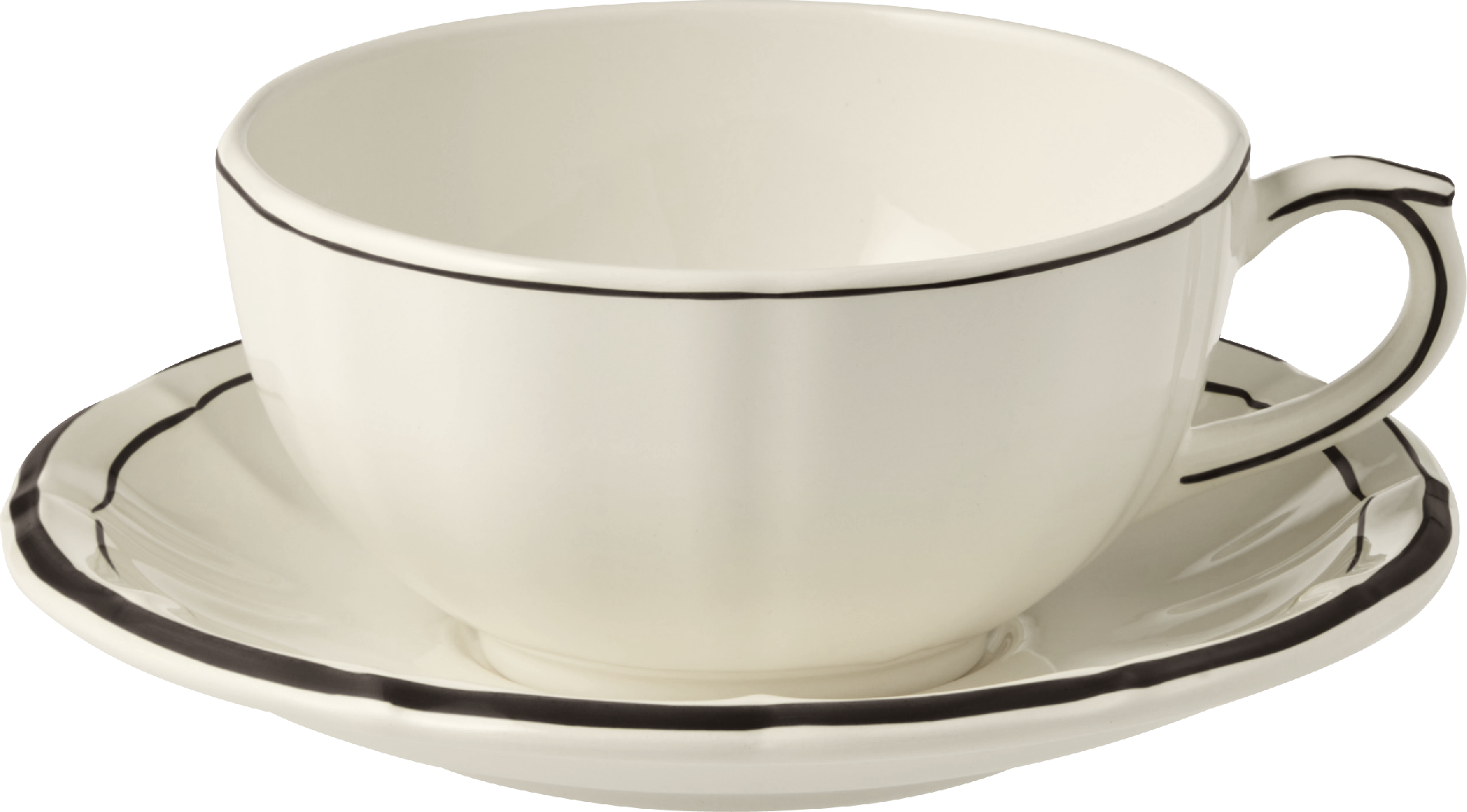 Breakfast Cup & Saucer, Filet Manganese