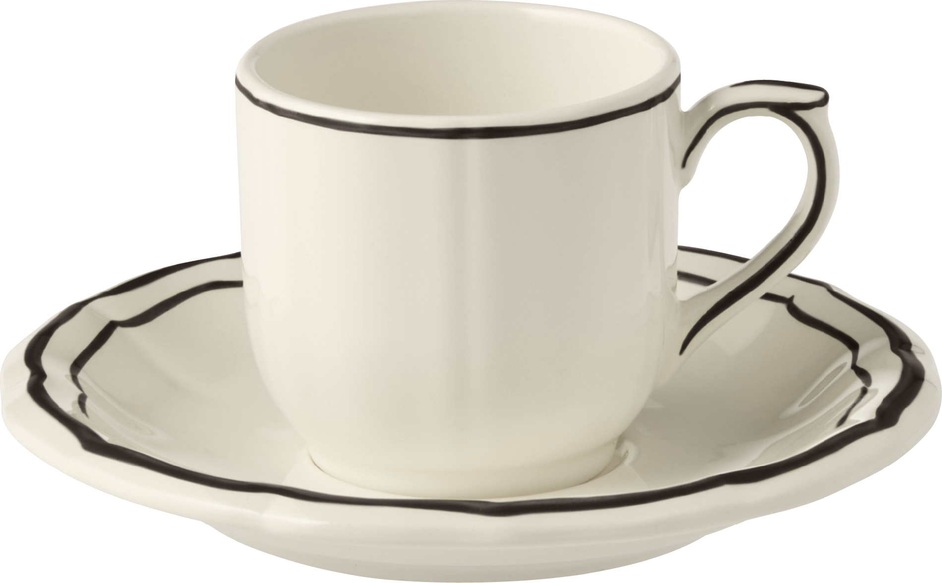 After Dinner Cup & Saucer , Filet Manganese