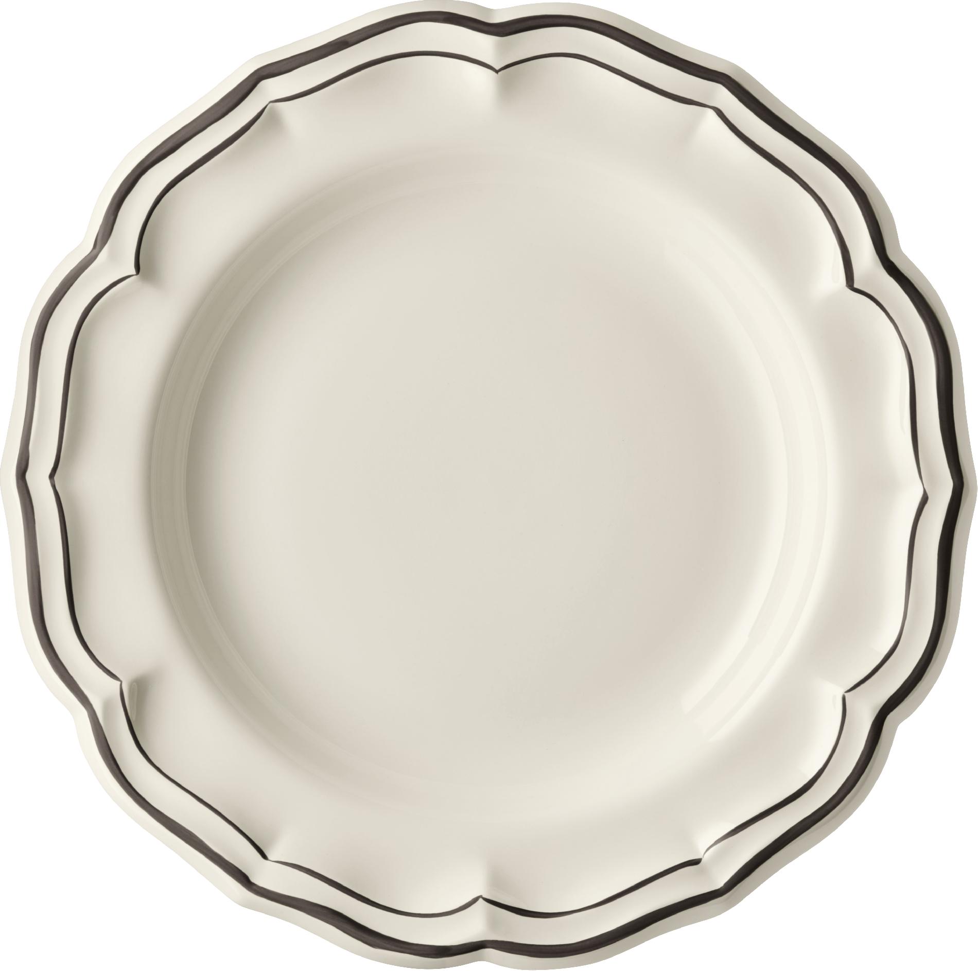 Round Deep Dish,  Filet Manganese