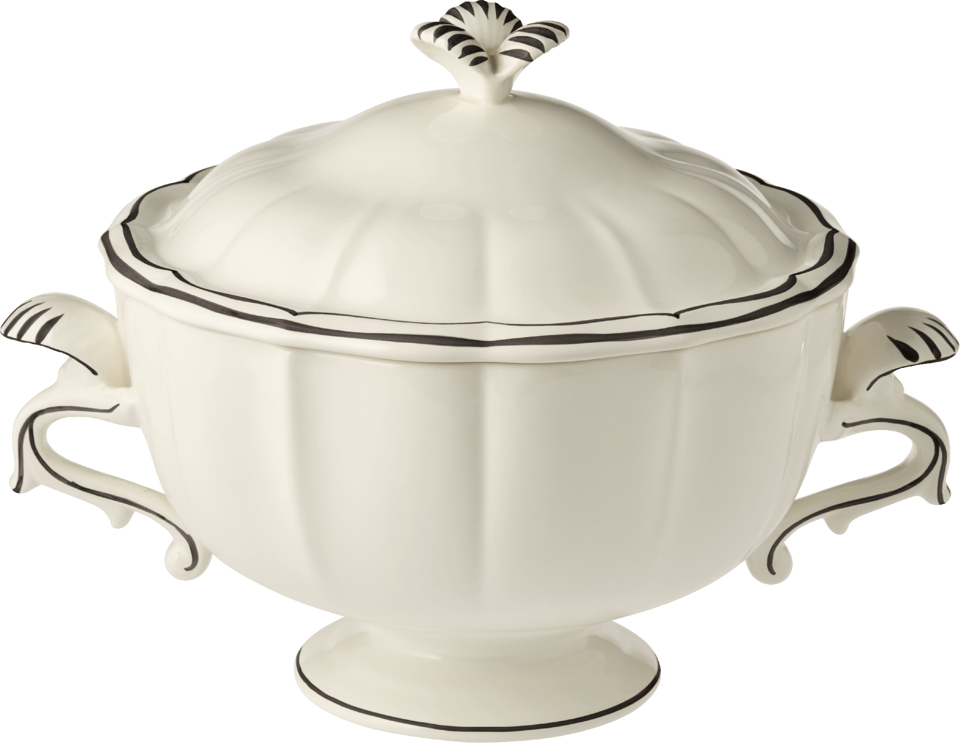 Soup Tureen,  Filet Manganese