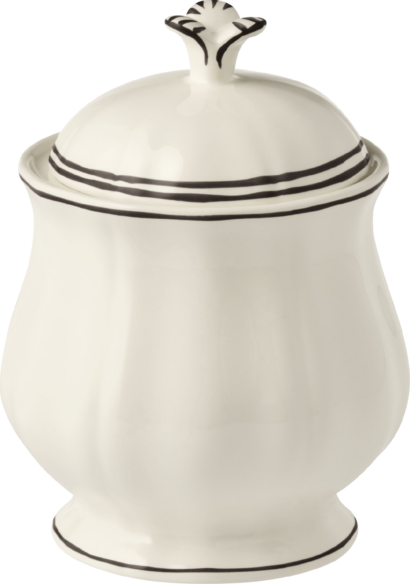 Covered Sugar Bowl, Filet Manganese