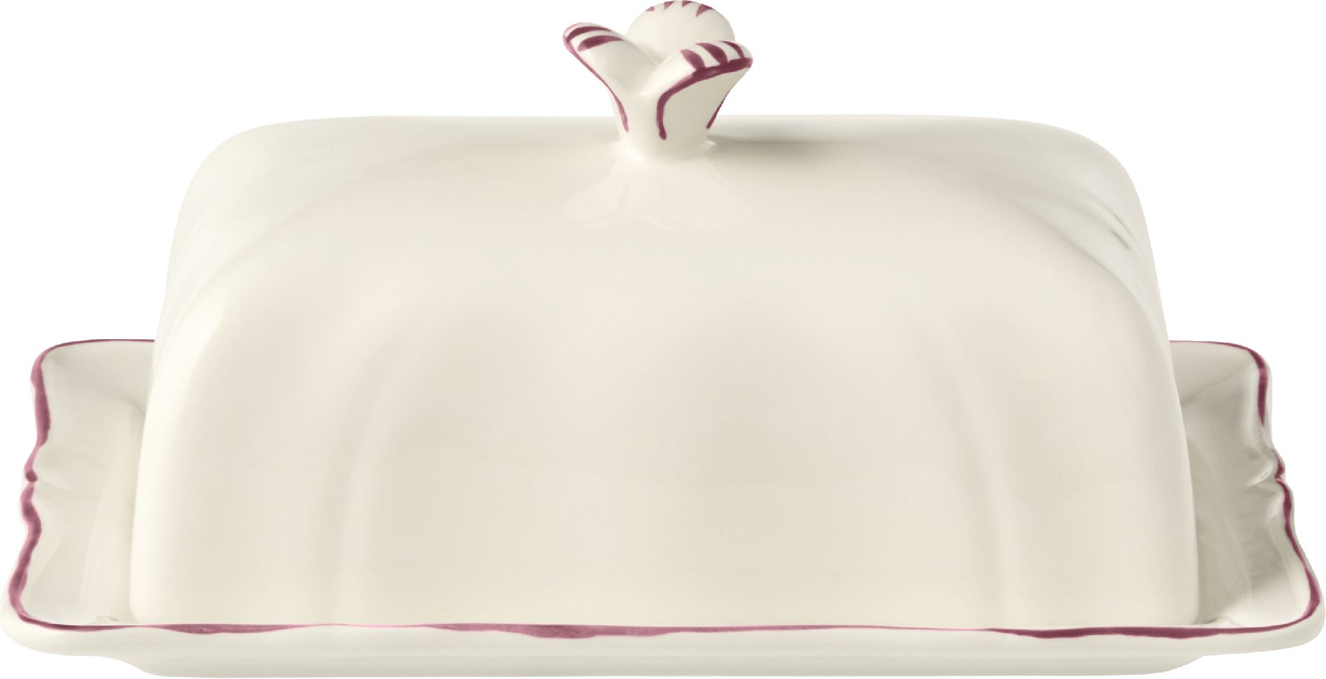 Covered Butter Dish, Filet Pivoine