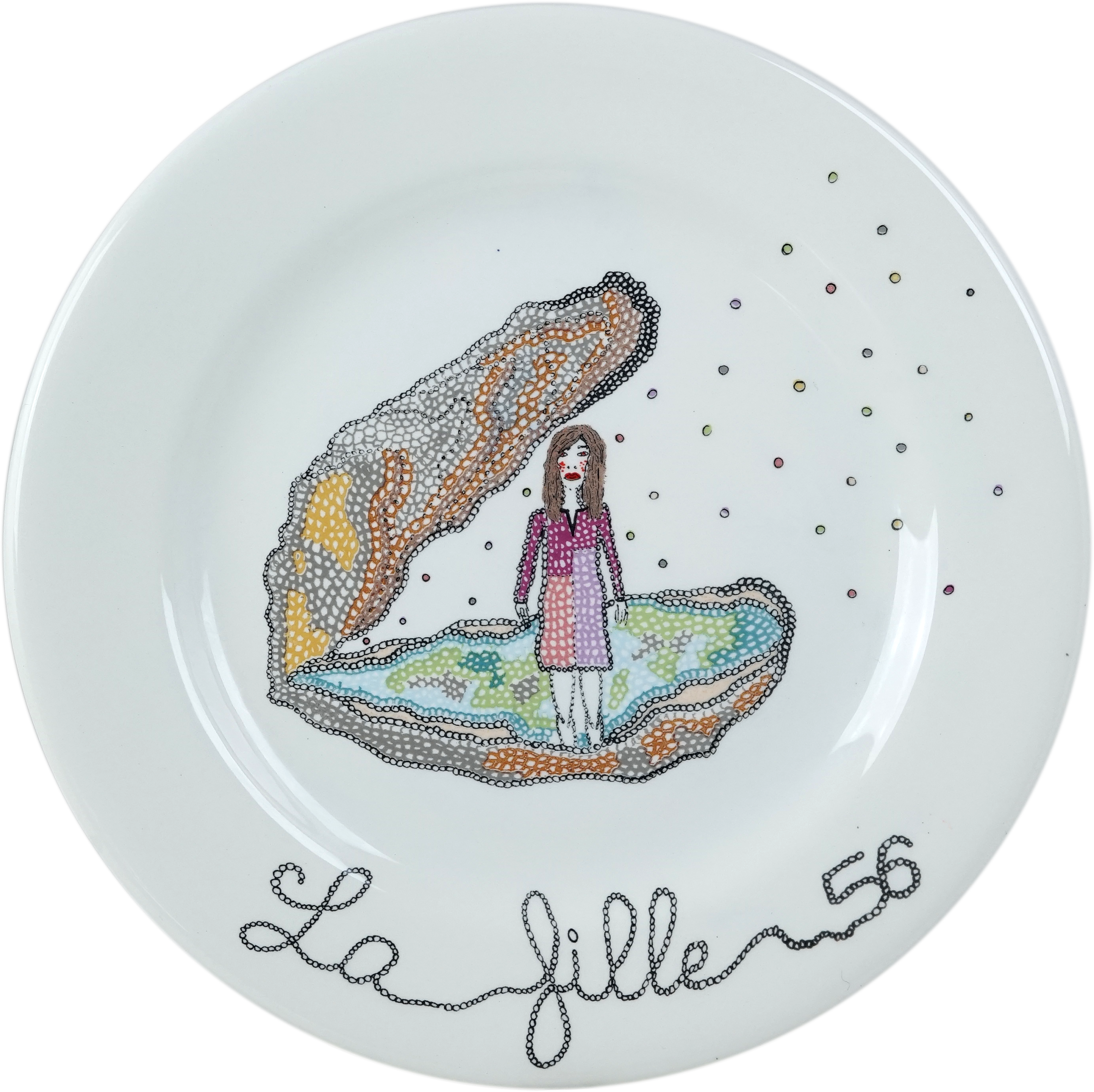 Dessert Plate La fille 56,   La Prestic Ouiston