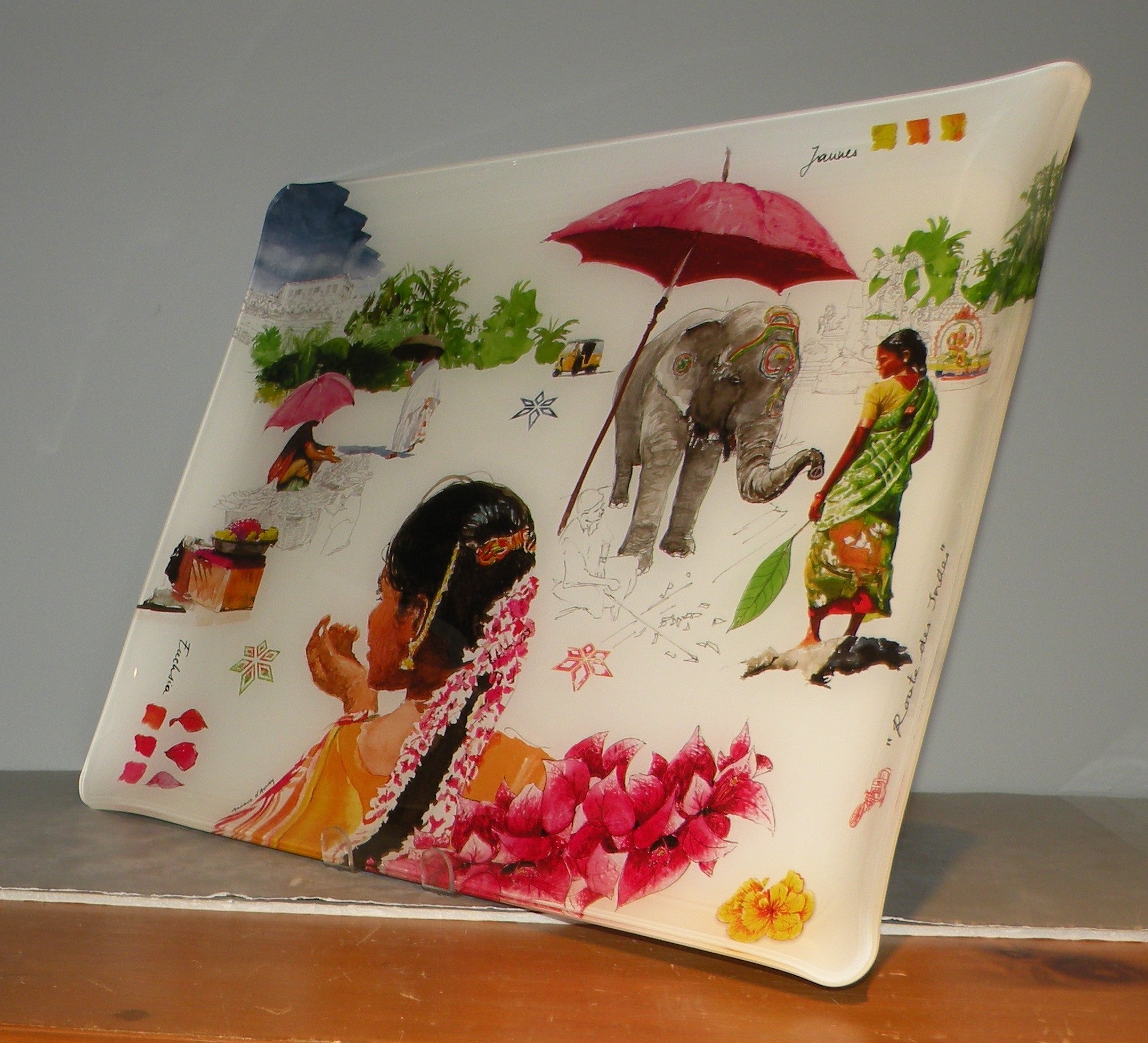 Large Serving Tray, Route des Indes