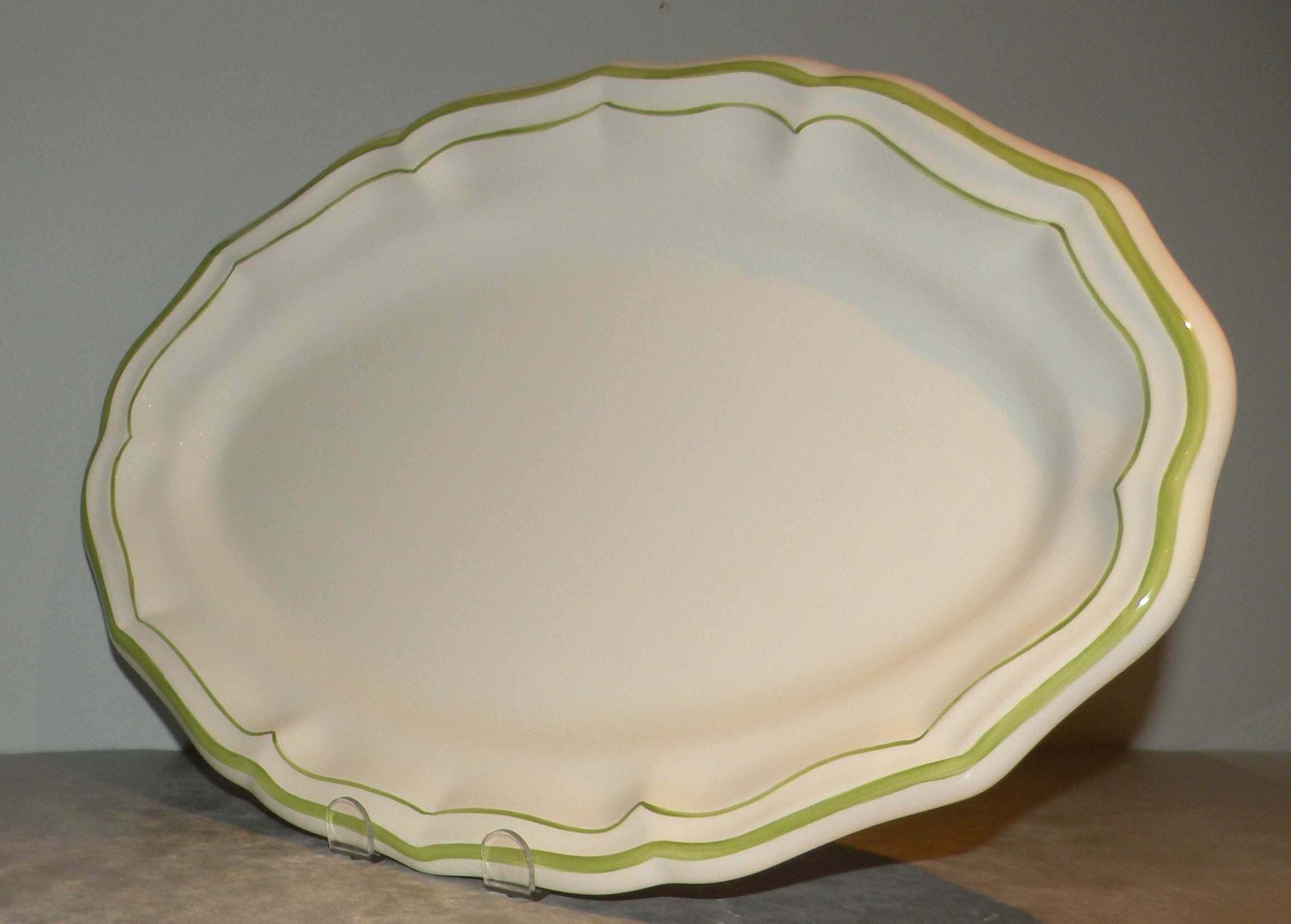 Oval Platter Number 6,  Filet Vert