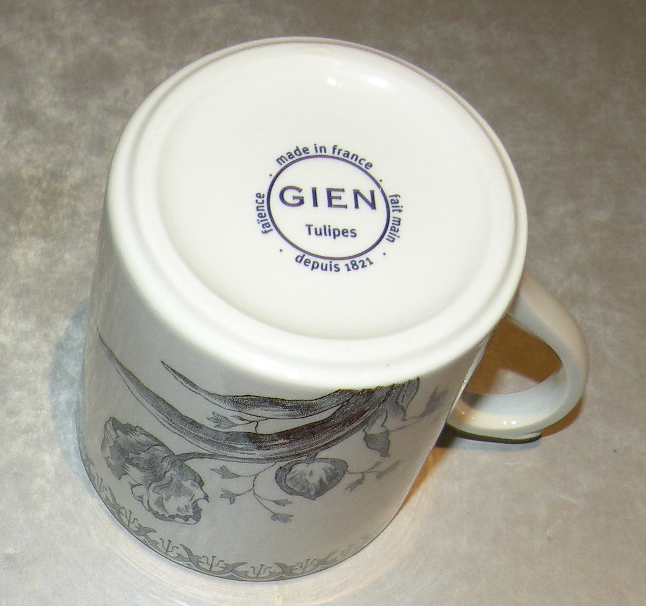 Large Coffee Mug  Tulipes Noires