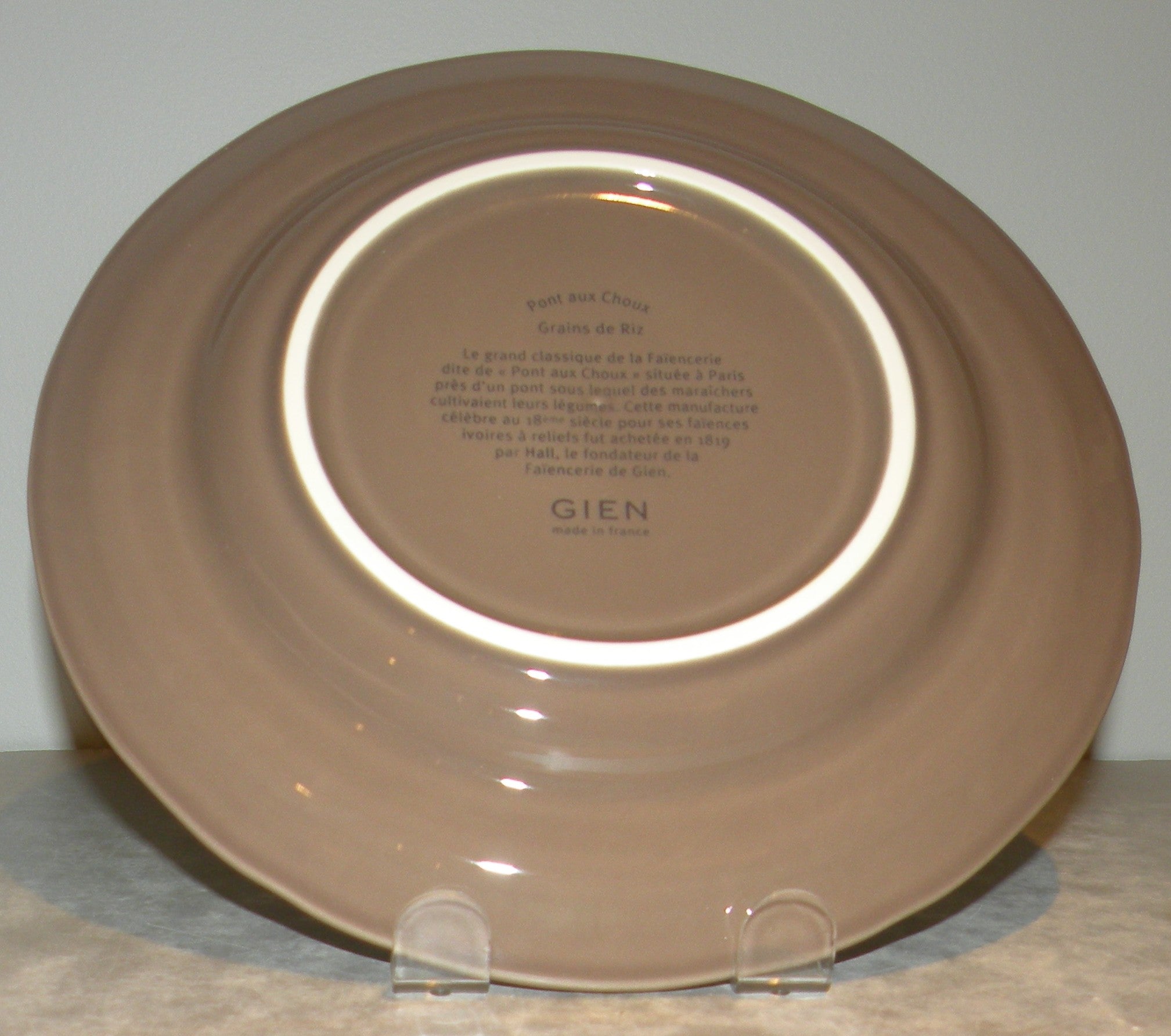 Dessert Plate, Pont Aux Choux Taupe
