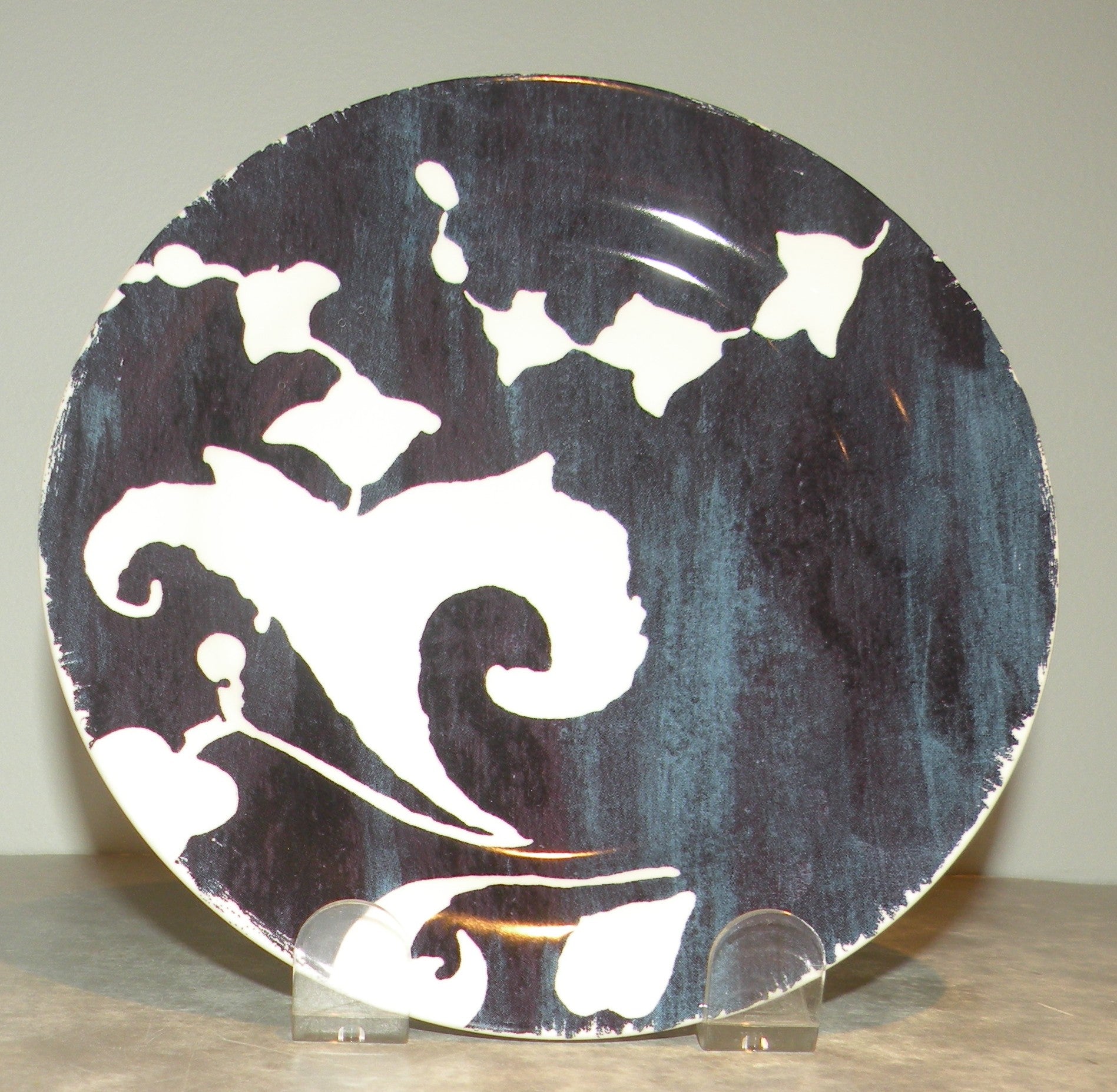 Bread & Butter Plate White Arabesque , Indigo
