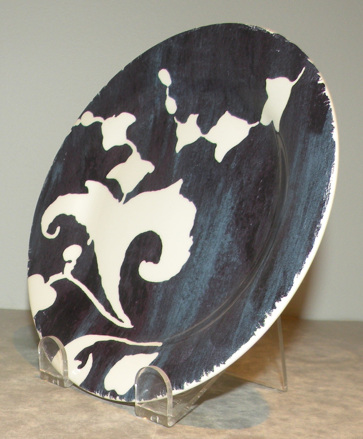 Bread & Butter Plate White Arabesque , Indigo
