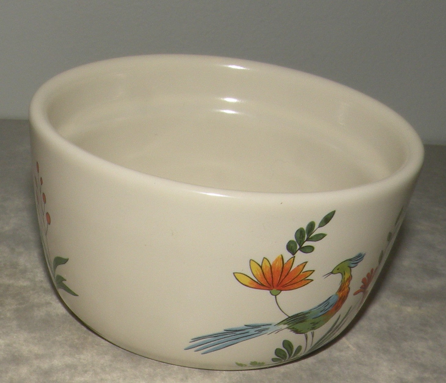 Ramekin Baking Dish, ( old Kind ) Oiseaux de Paradis