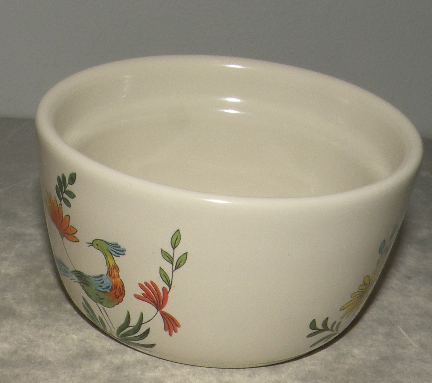 Ramekin Baking Dish, ( old Kind ) Oiseaux de Paradis