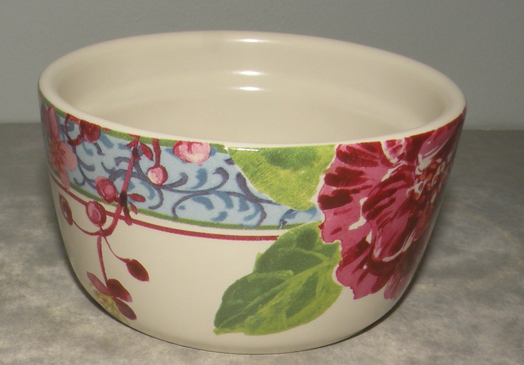 Ramekin Baking Dish, ( old Kind ) Millefleurs