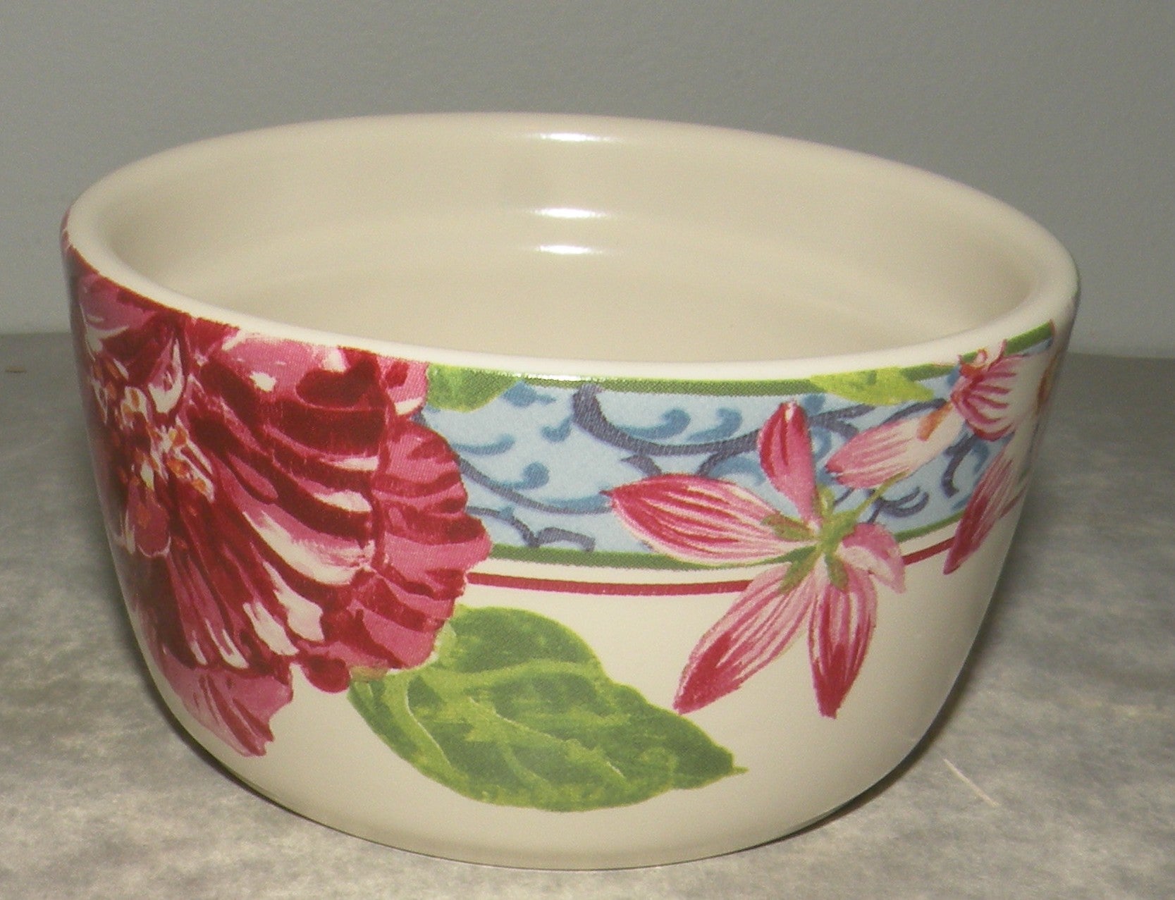 Ramekin Baking Dish, ( old Kind ) Millefleurs