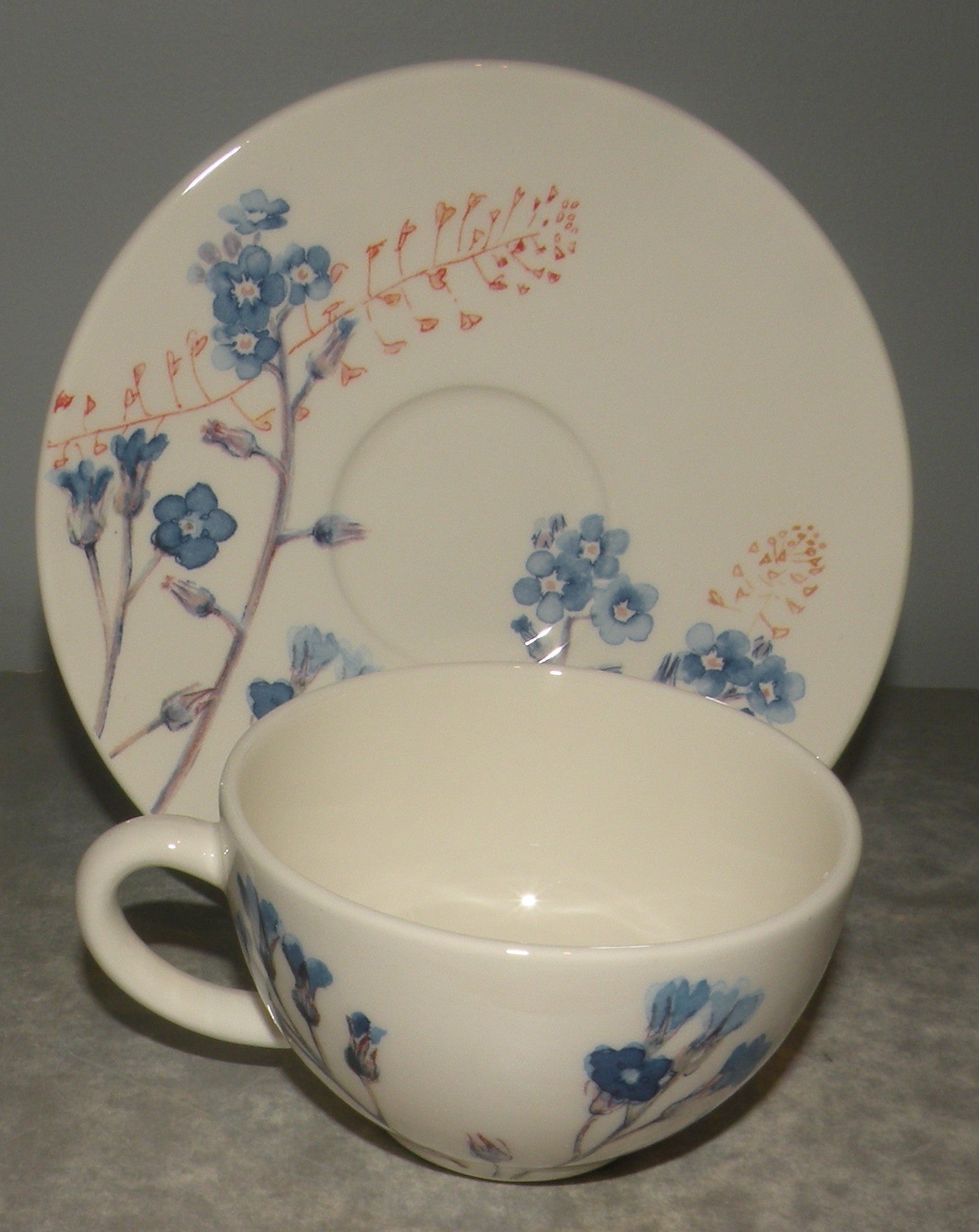Tea Cup & Saucer Azur