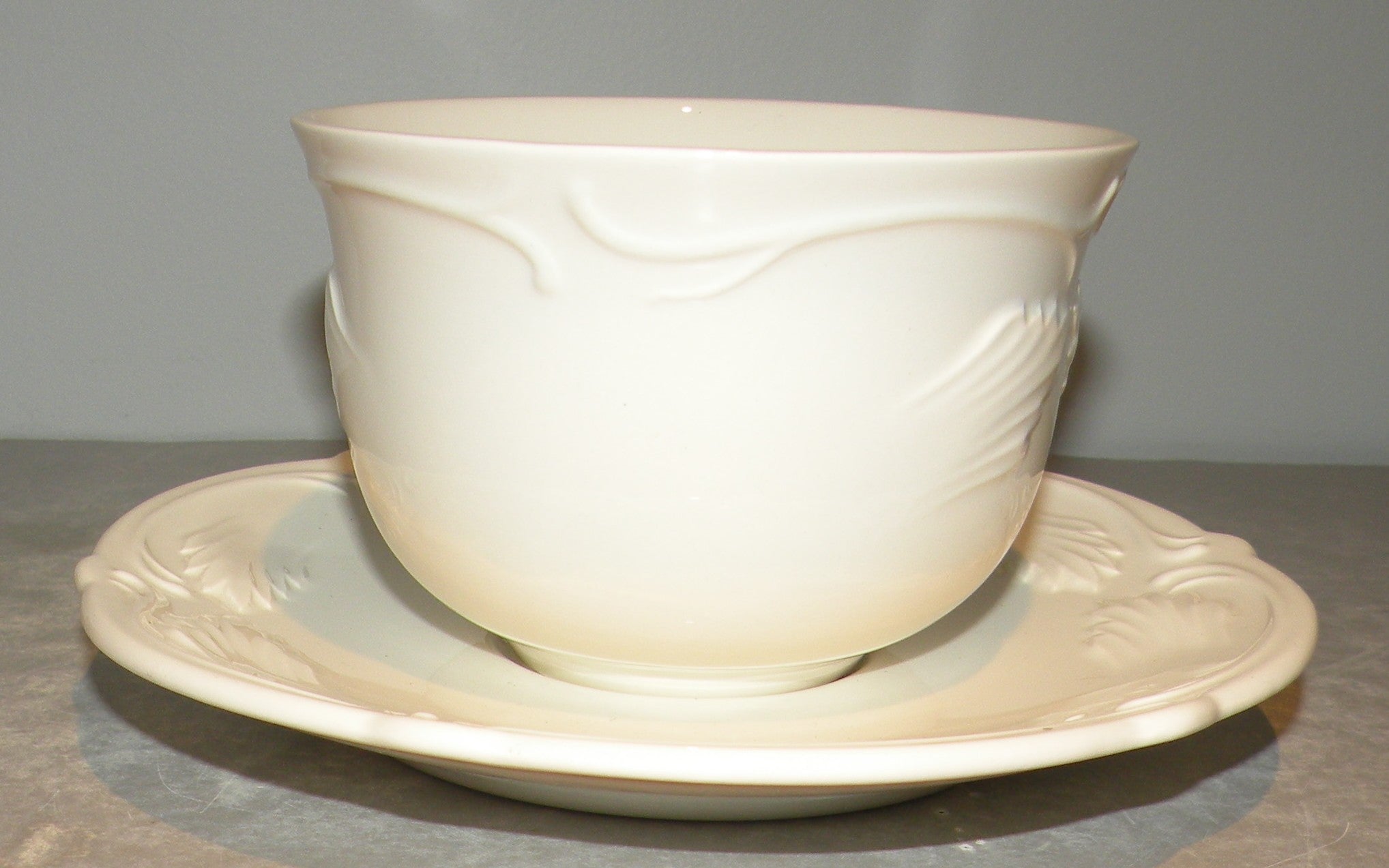 Breakfast Cup & Saucer, Rocaille White