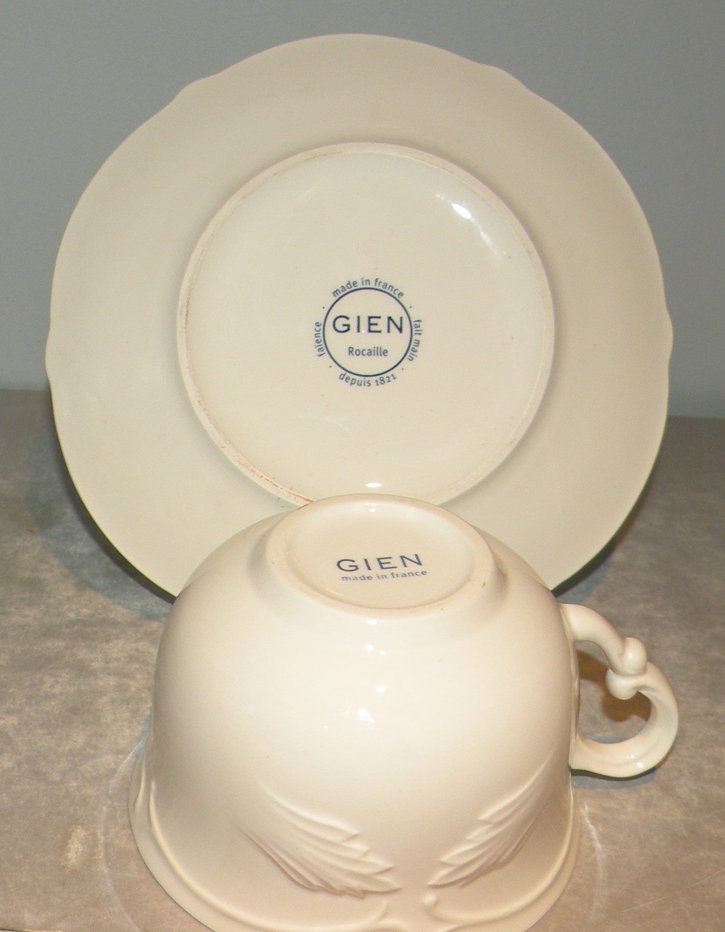 Breakfast Cup & Saucer, Rocaille White