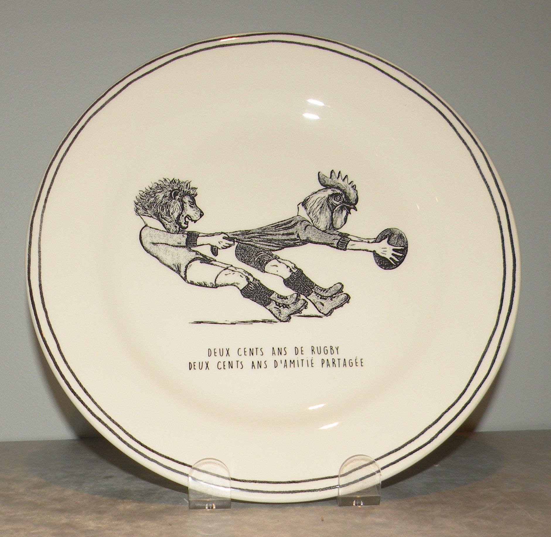 Dessert Plate Amitié Le Rugby