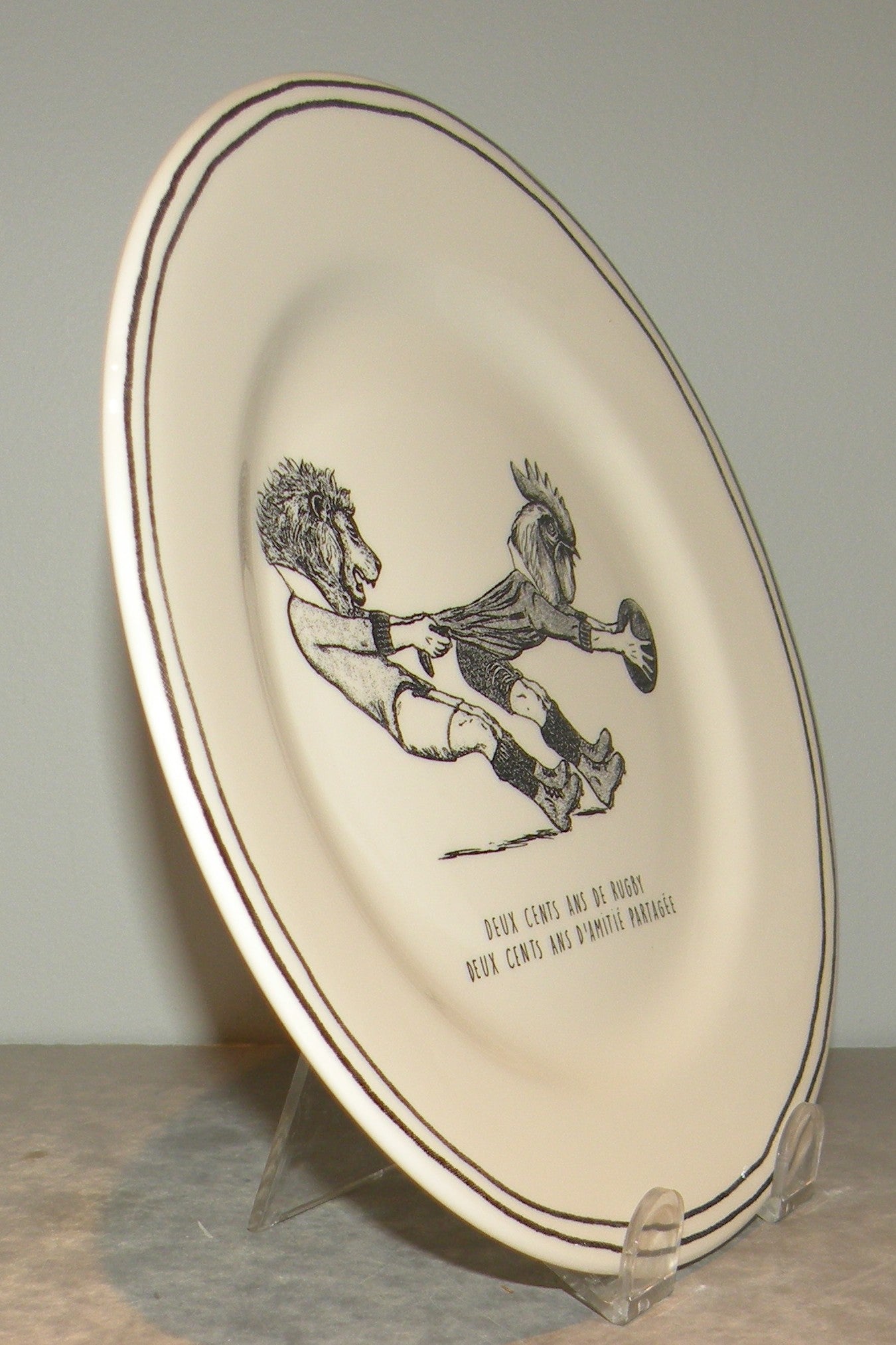 Dessert Plate Amitié Le Rugby