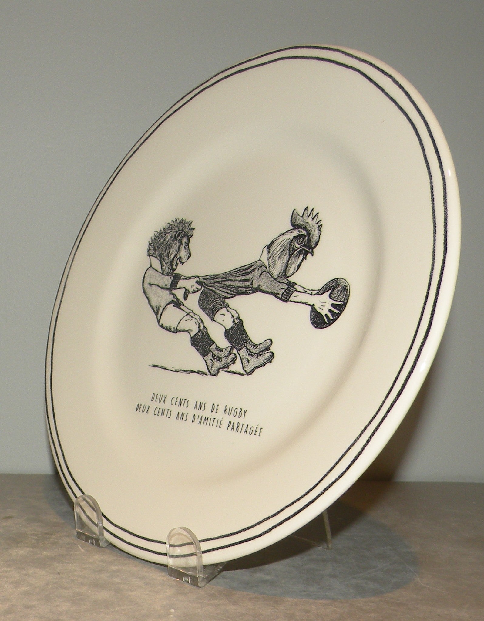 Dessert Plate Amitié Le Rugby