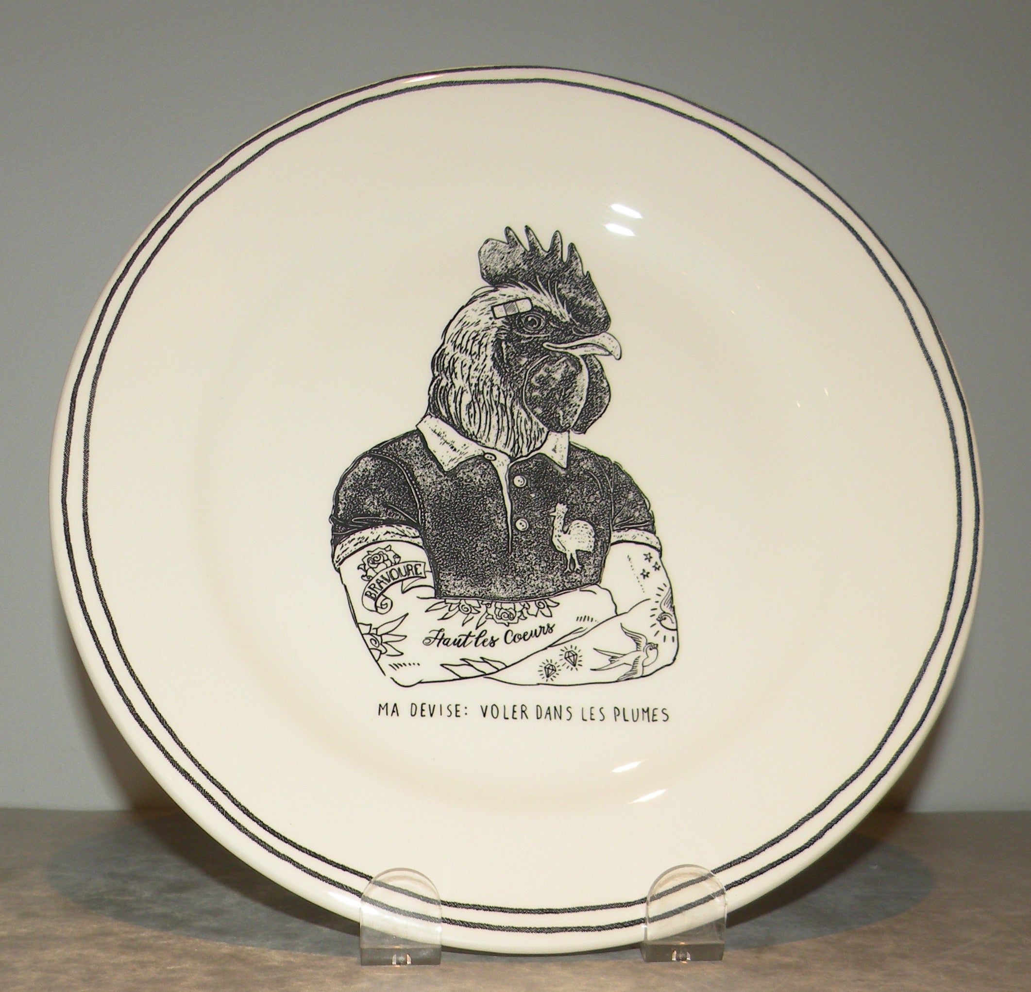 Dessert Plate Coq Le Rugby