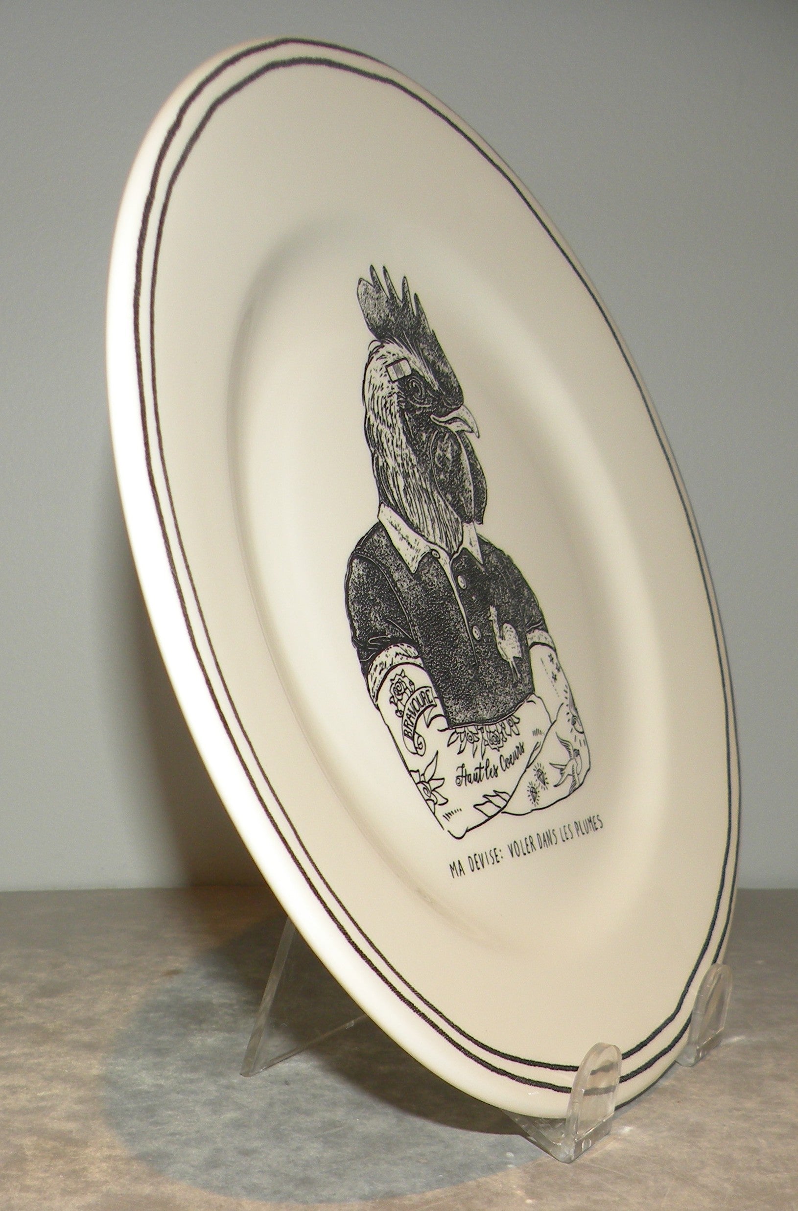 Dessert Plate Coq Le Rugby