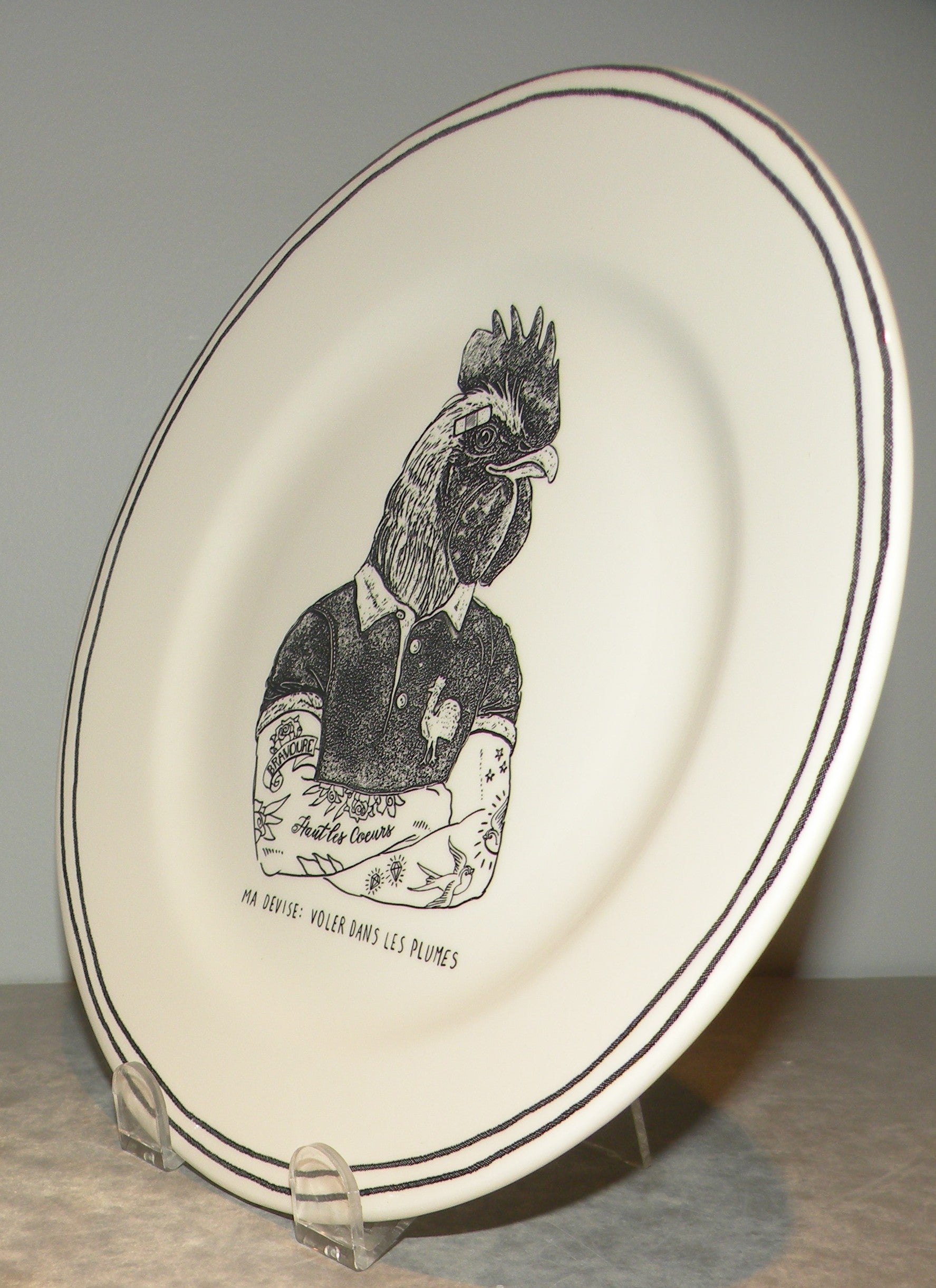 Dessert Plate Coq Le Rugby