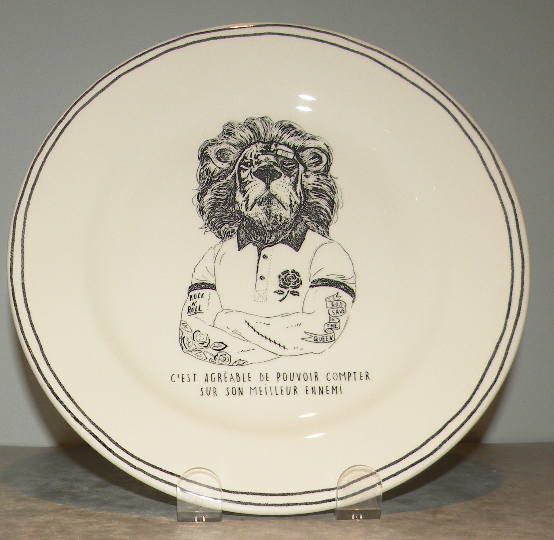 Dessert Plate Lion Le Rugby