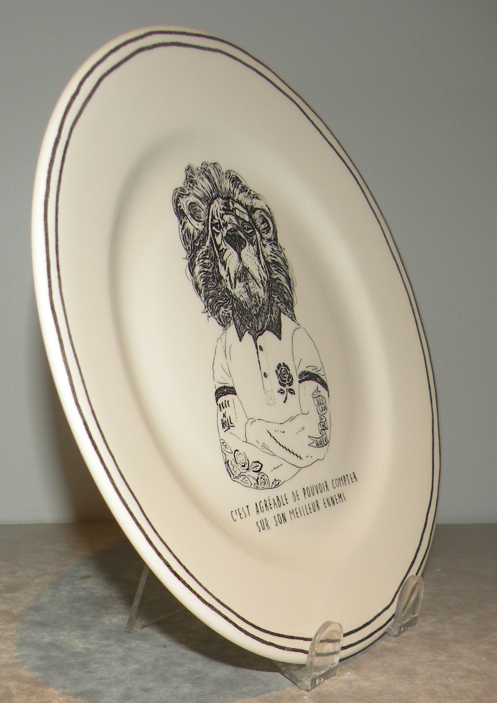 Dessert Plate Lion Le Rugby