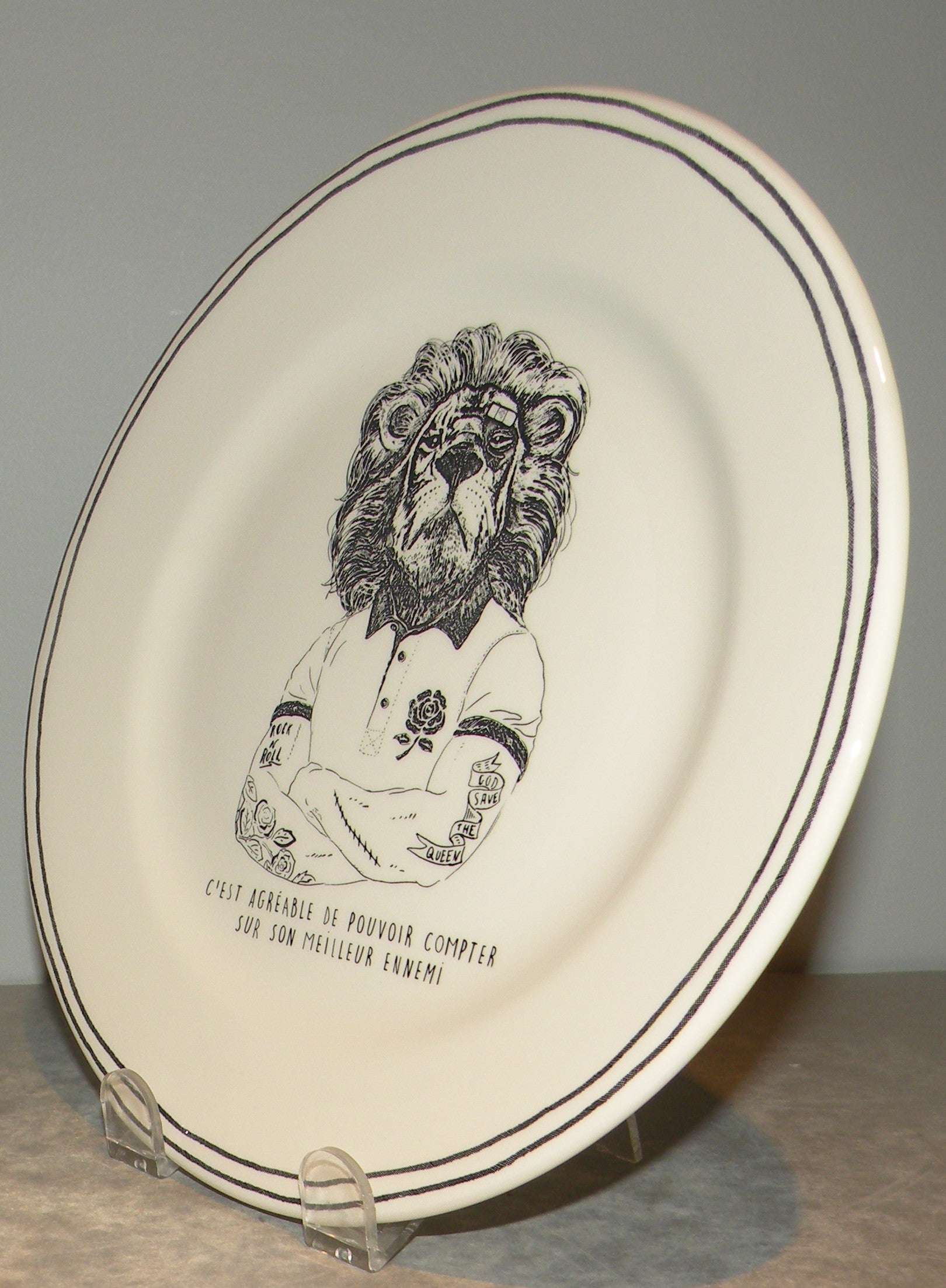 Dessert Plate Lion Le Rugby