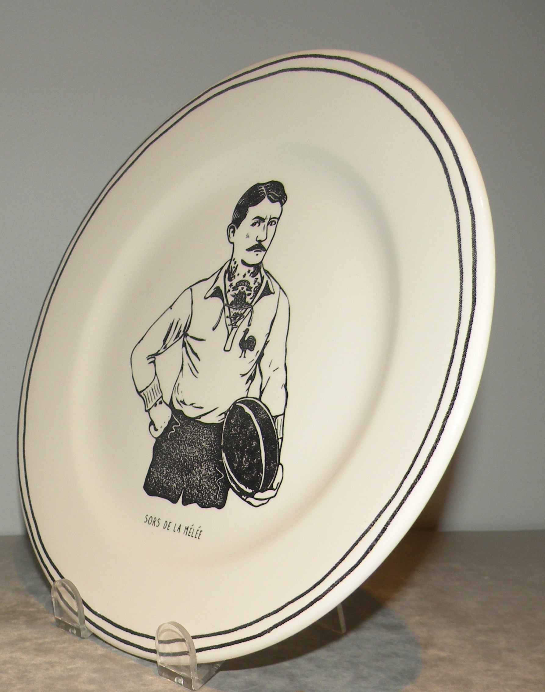 Dessert Plate Rugbyman Le Rugby