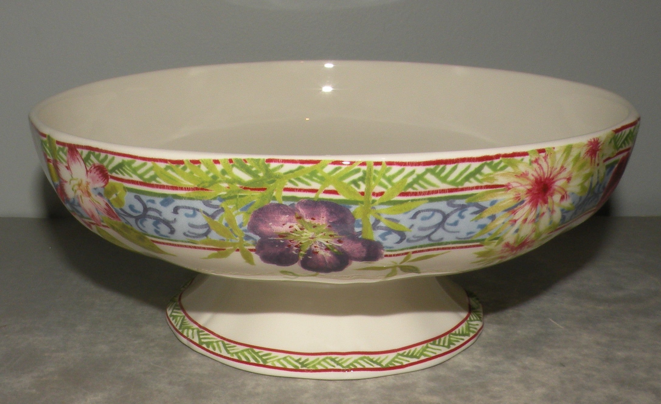 footed salad bowl Millefleurs