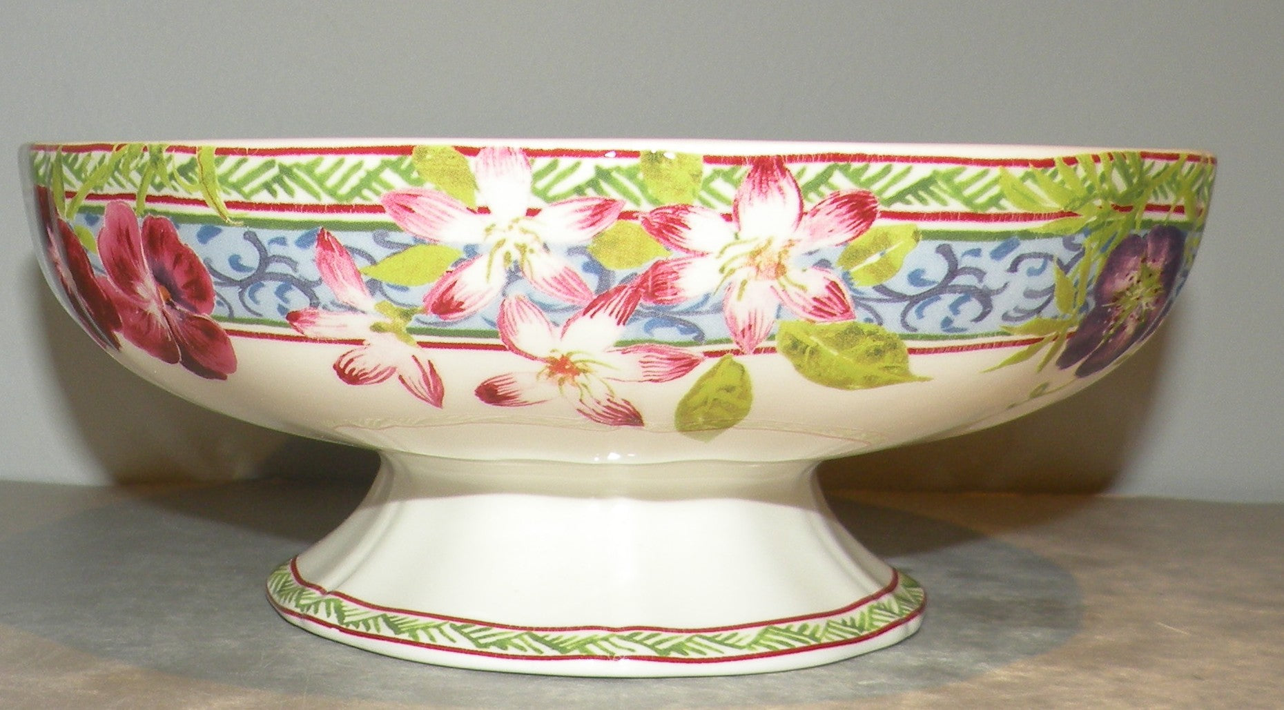 footed salad bowl Millefleurs