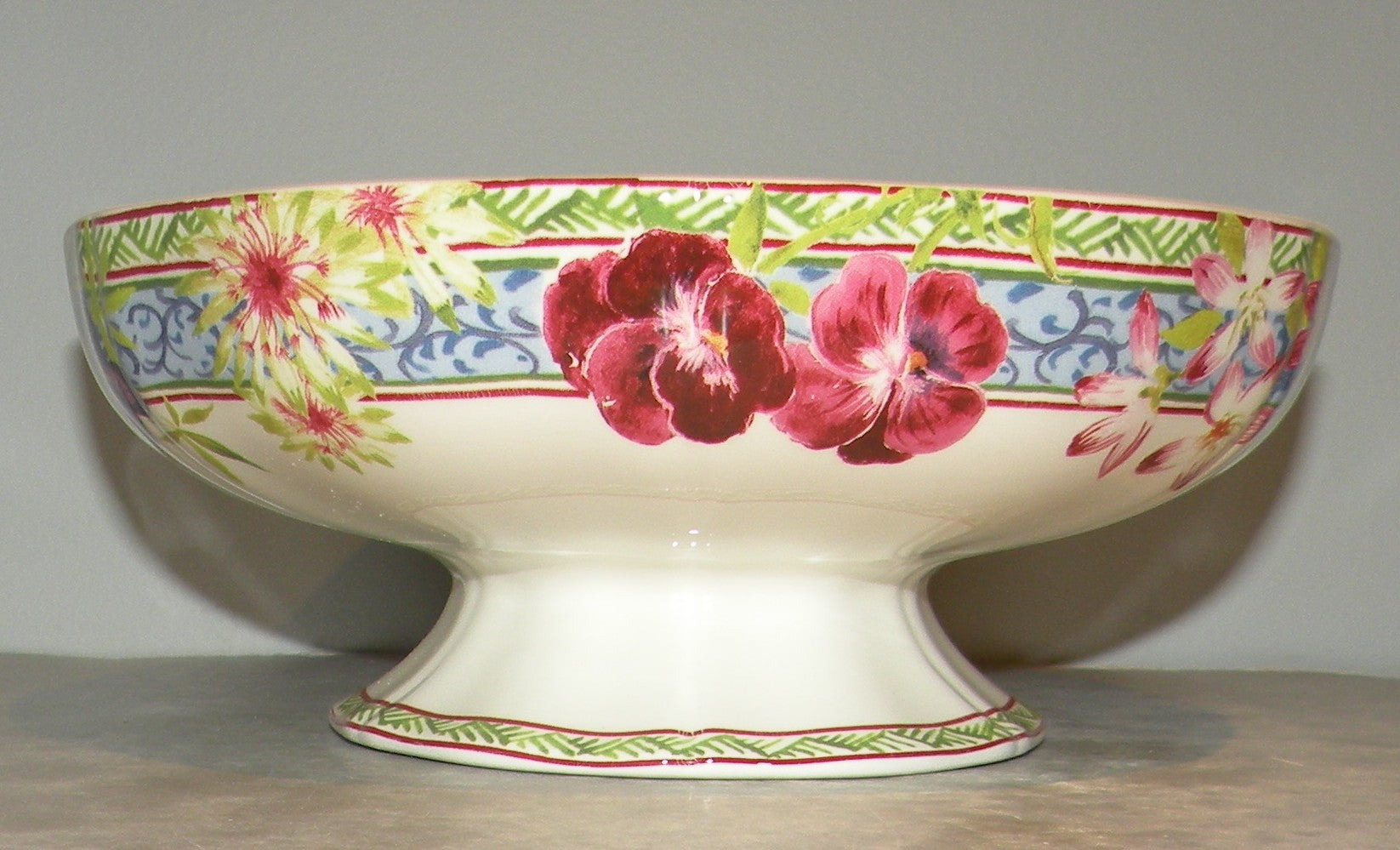 footed salad bowl Millefleurs