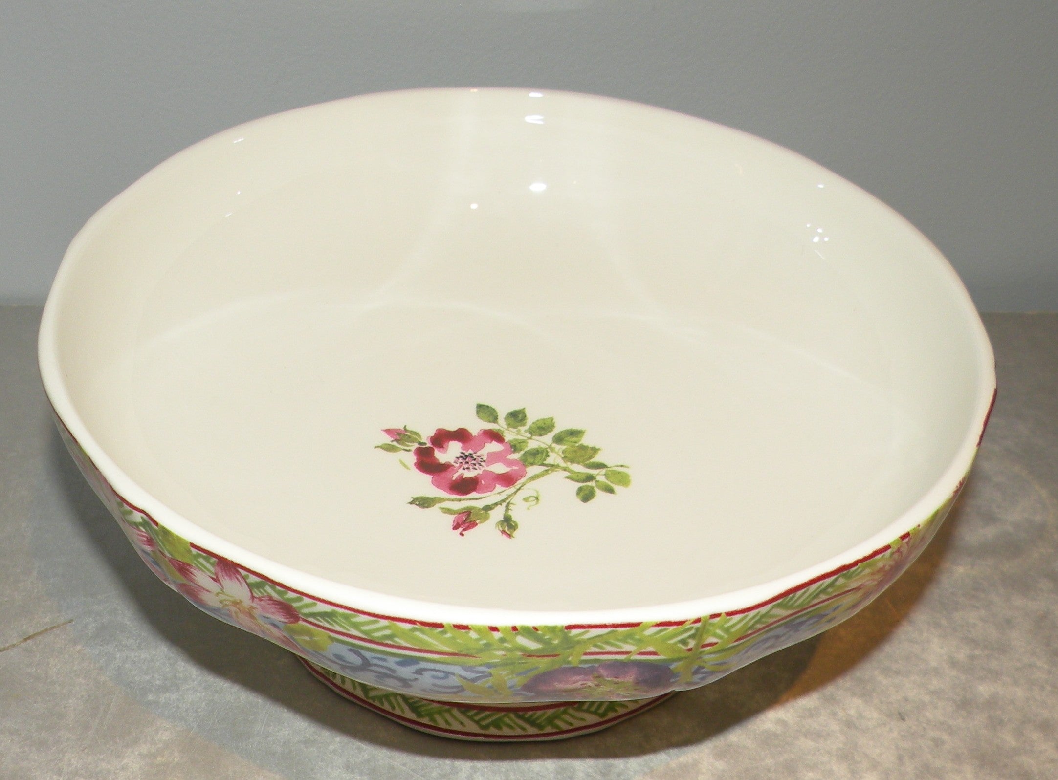 footed salad bowl Millefleurs