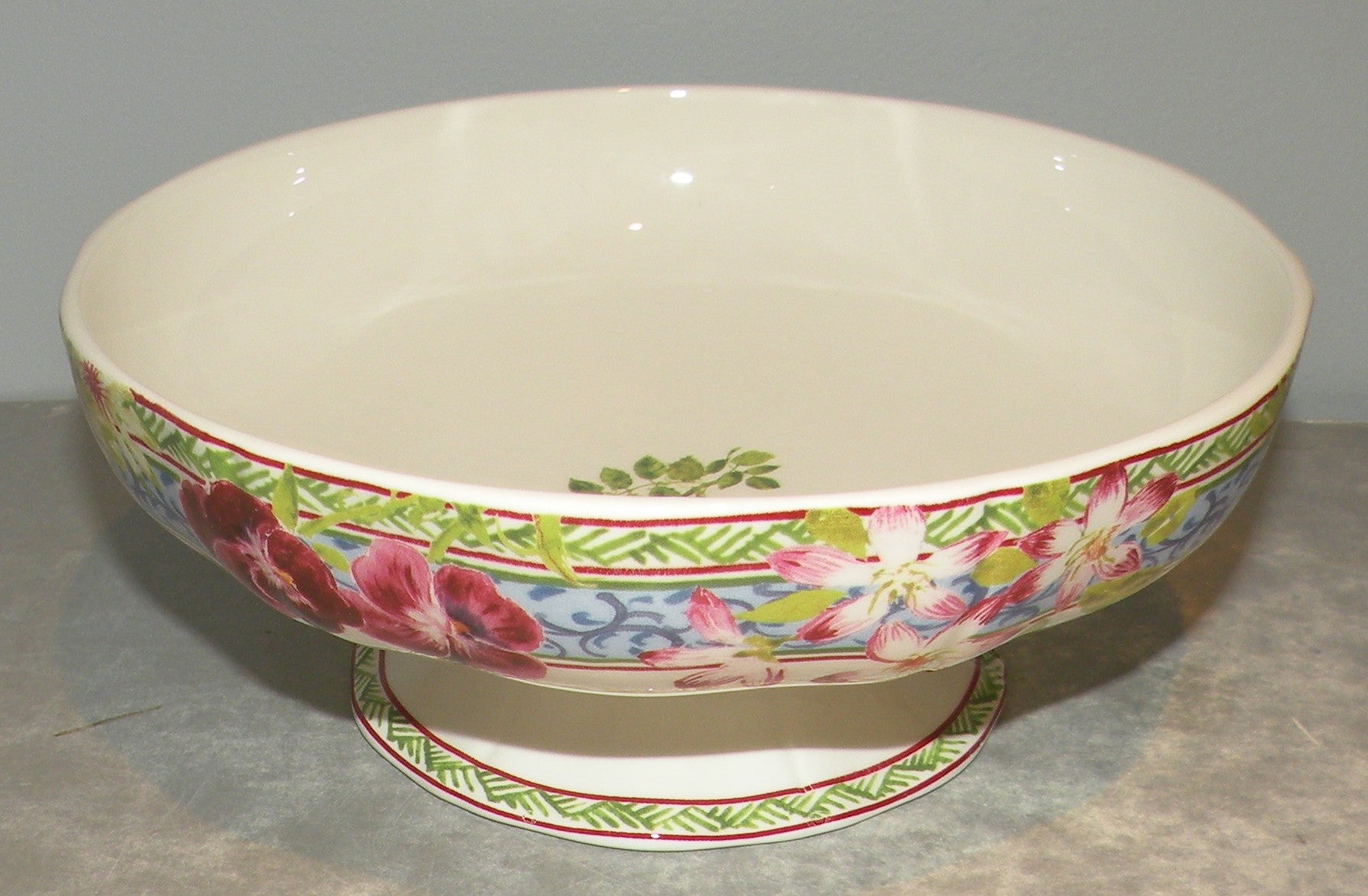 footed salad bowl Millefleurs