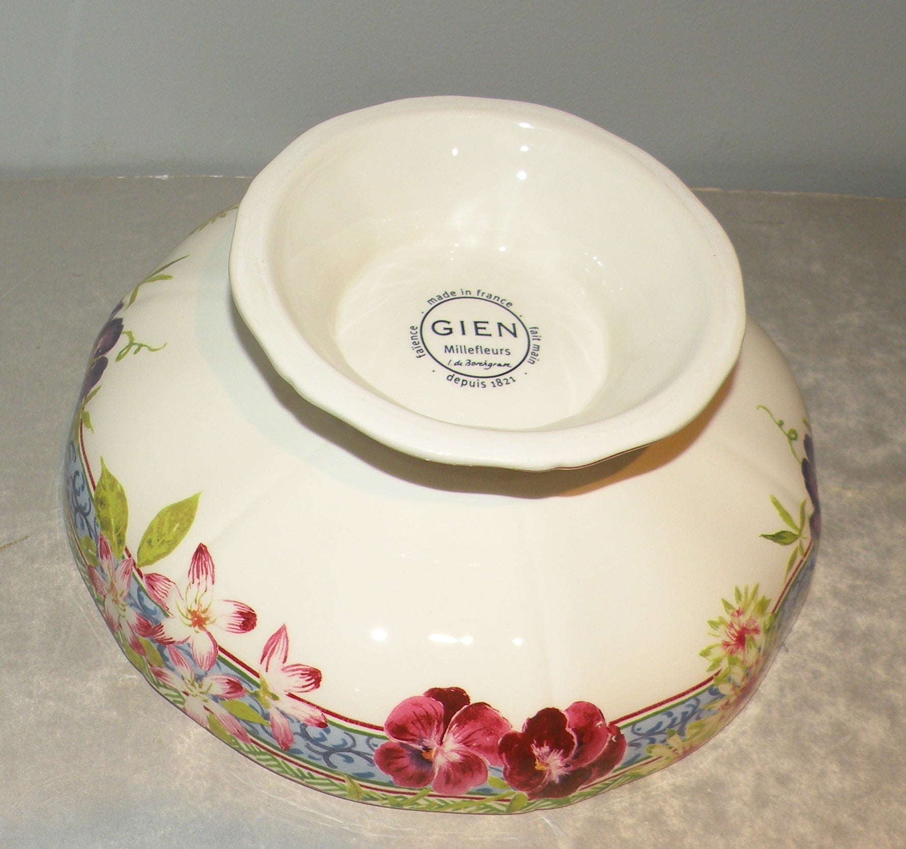 footed salad bowl Millefleurs