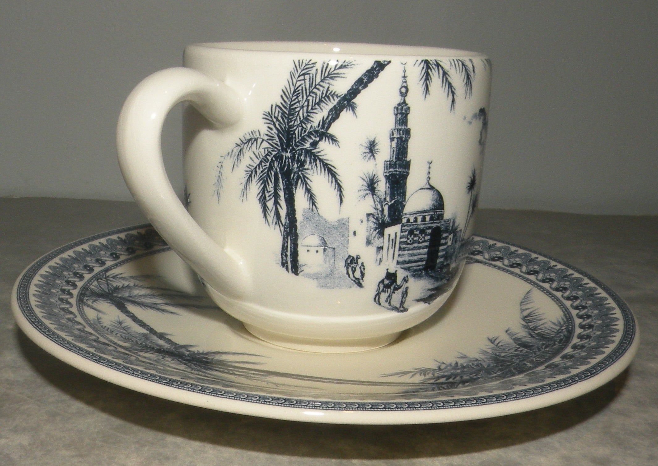 Coffee ( Espresso ) cup & Saucer,  , Les Depareillees in Blue