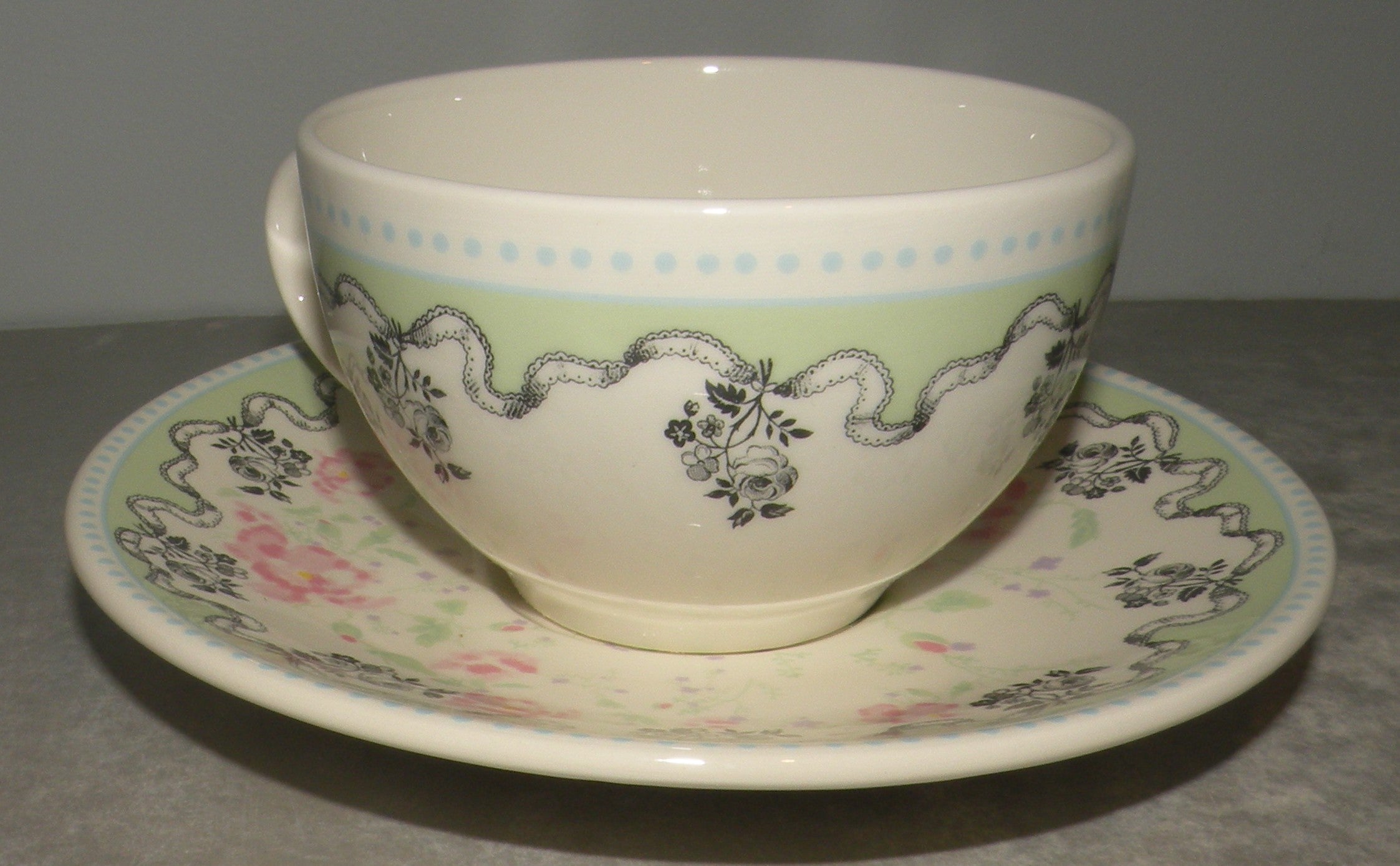 Tea Cup & Saucer, Pompadour