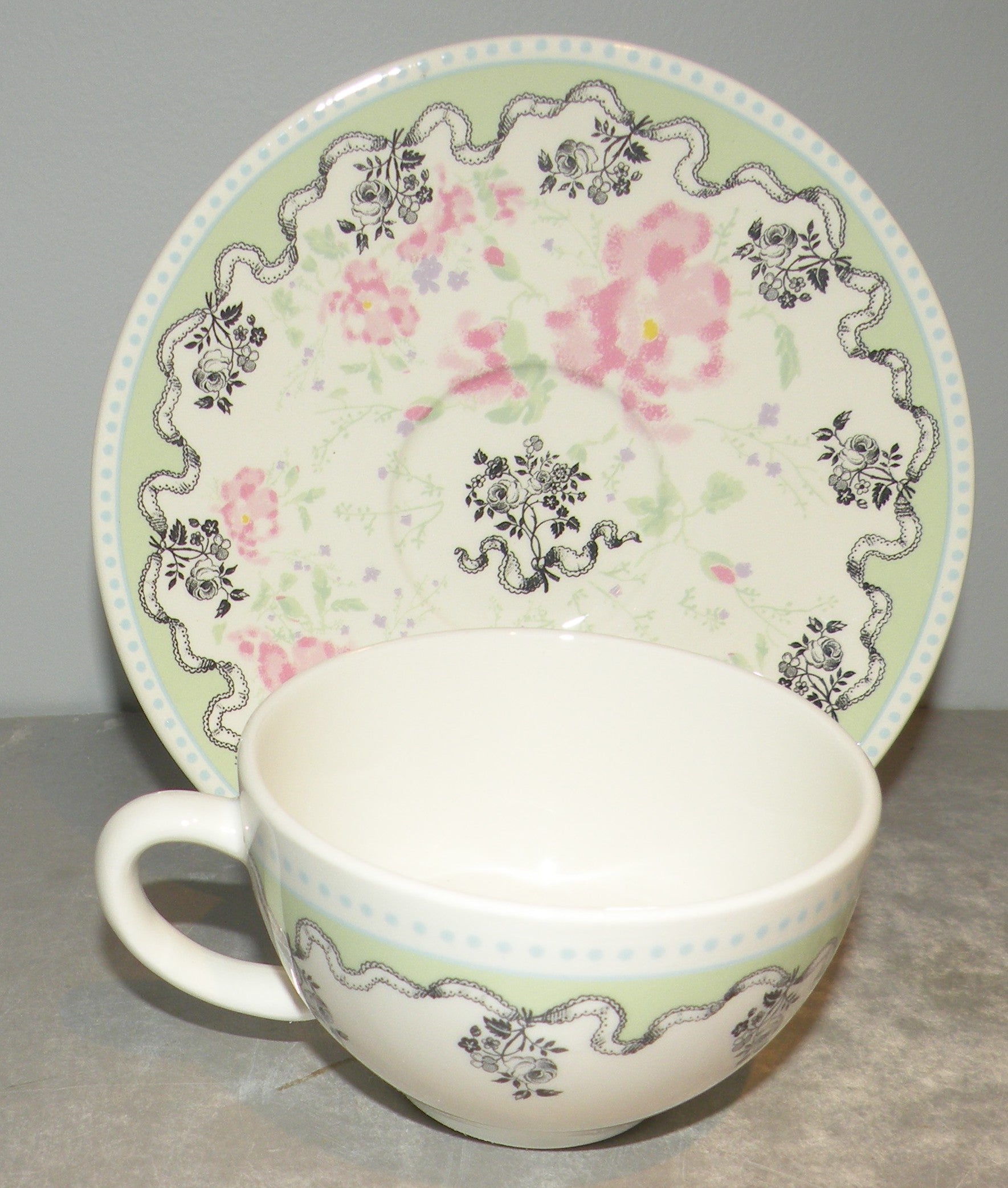Tea Cup & Saucer, Pompadour