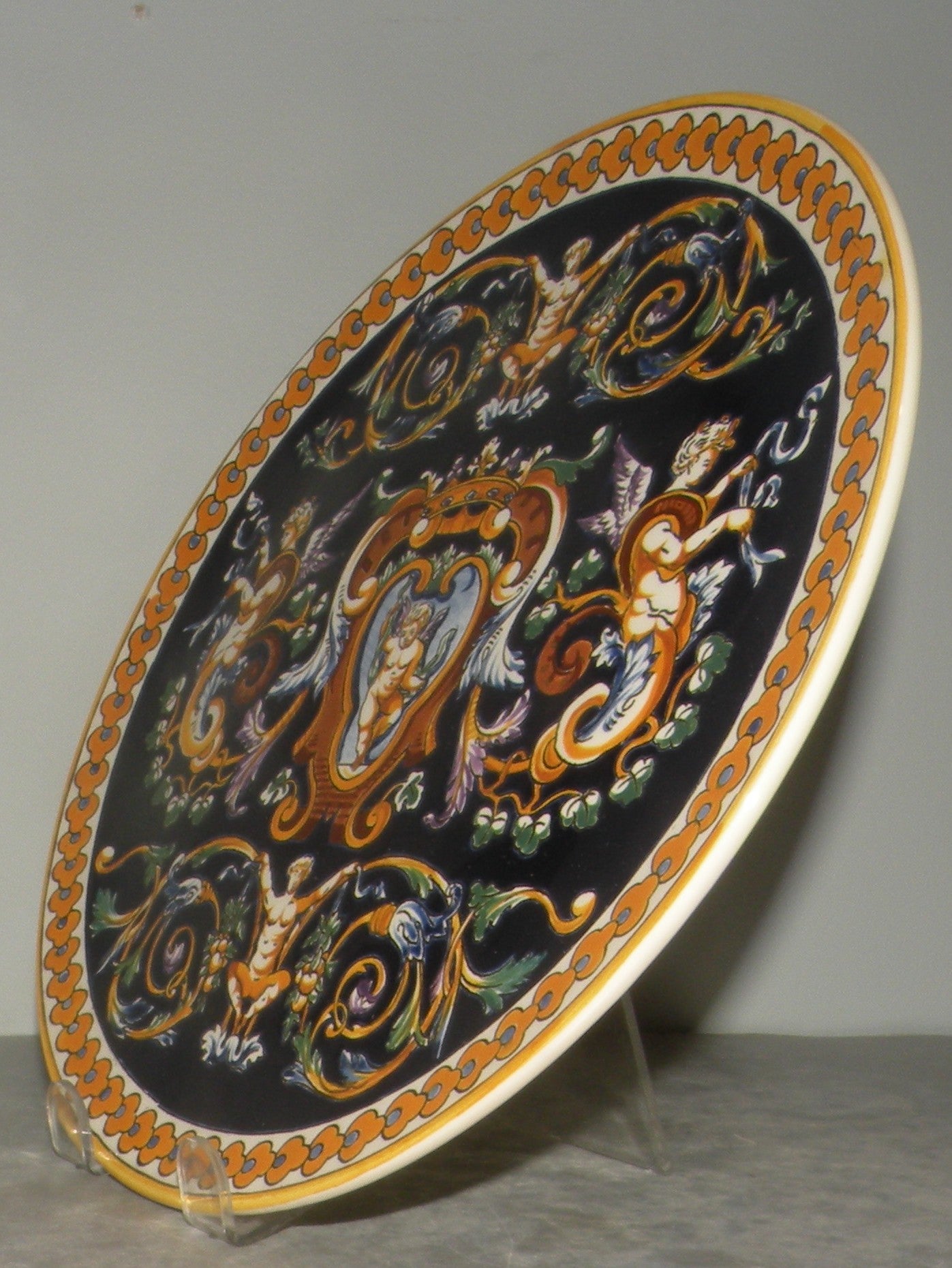 Wall Plate Renaissance Fond Bleu