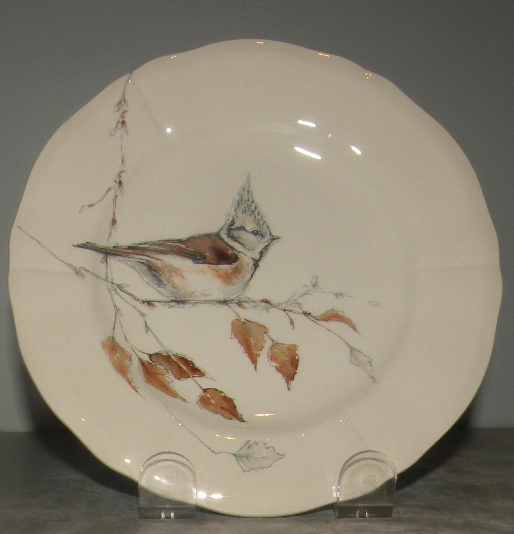 Bread & Butter Plate Great tit ,  Les Oiseaux de la Foret