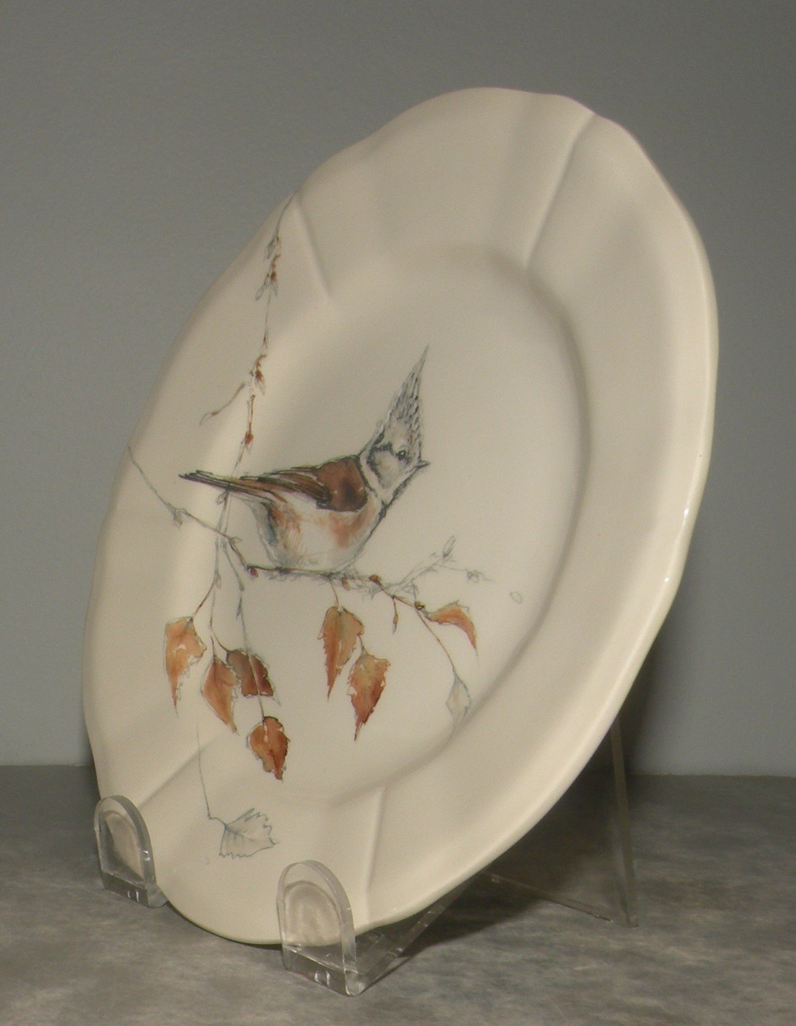 Bread & Butter Plate Great tit ,  Les Oiseaux de la Foret
