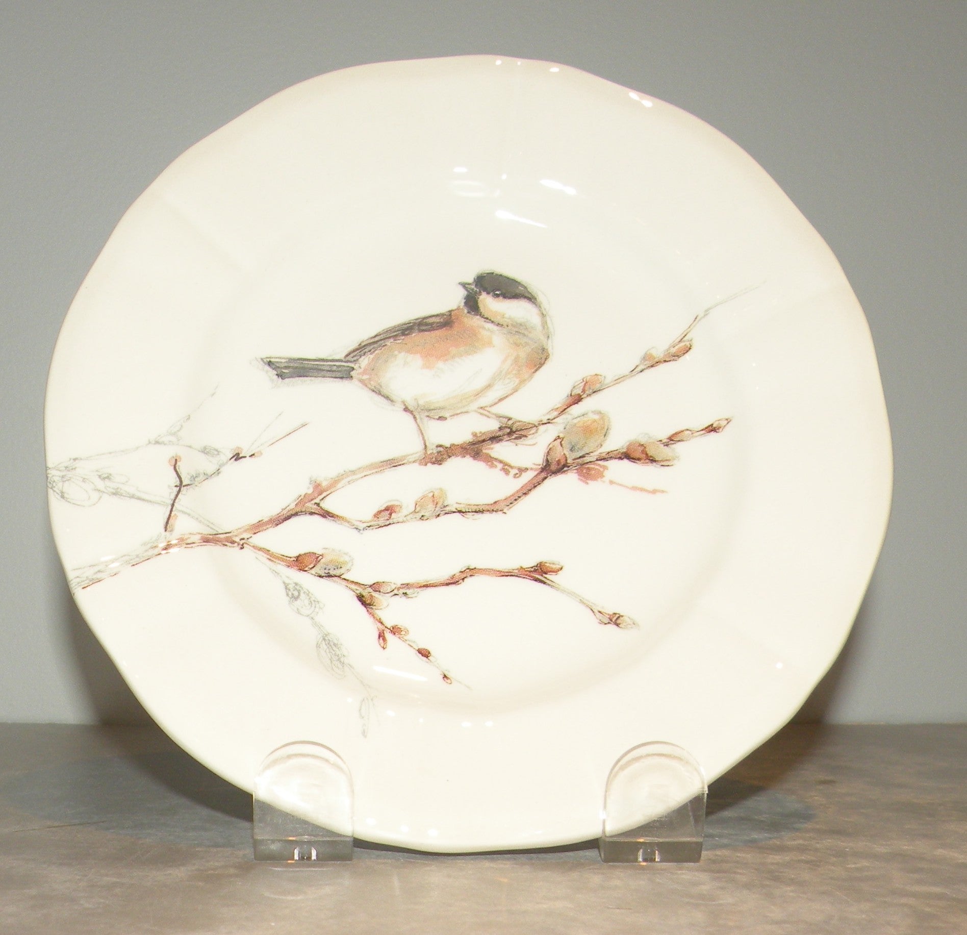 Bread & Butter Plate Barnacle tit ,  Les Oiseaux de la Foret