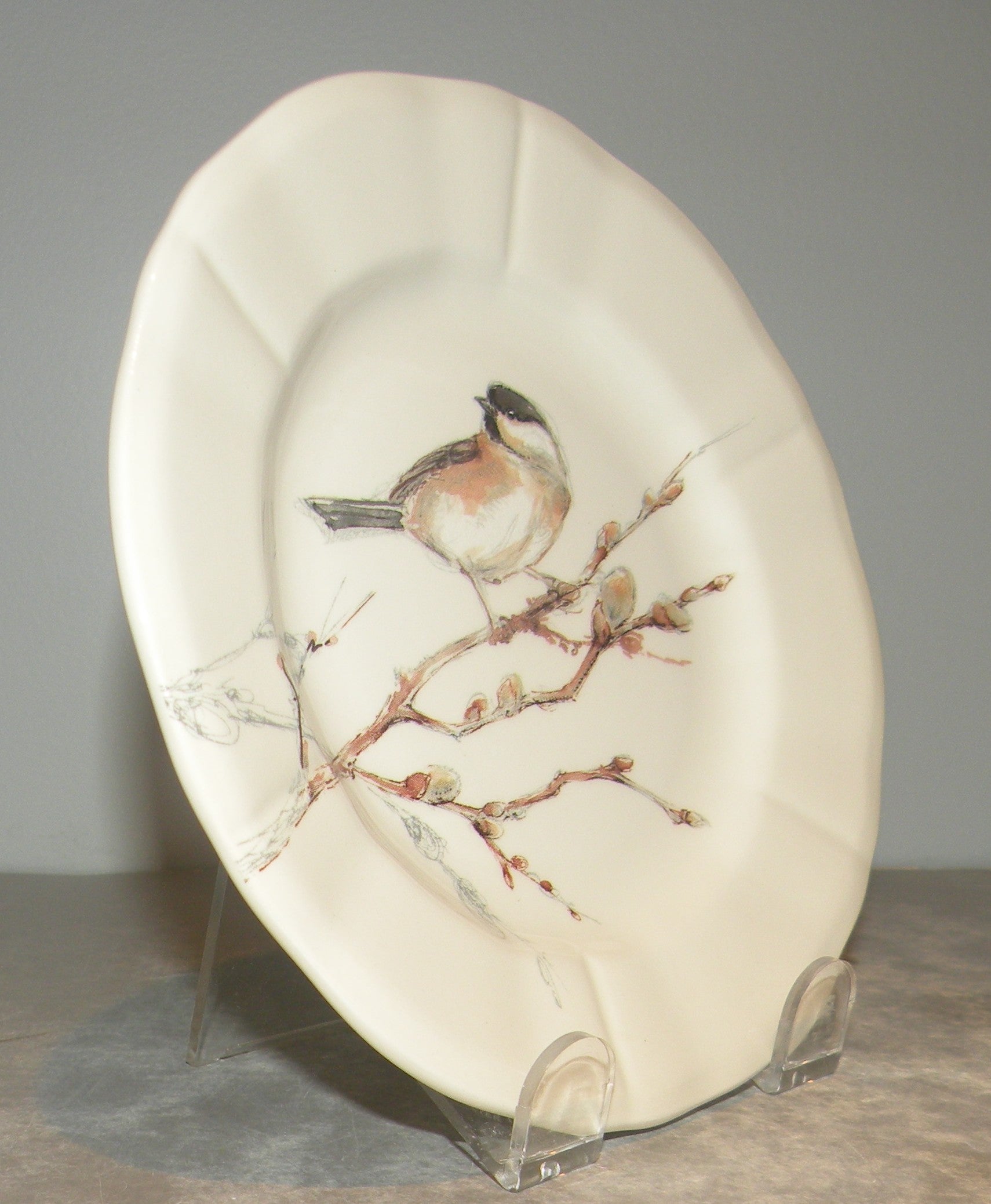 Bread & Butter Plate Barnacle tit ,  Les Oiseaux de la Foret