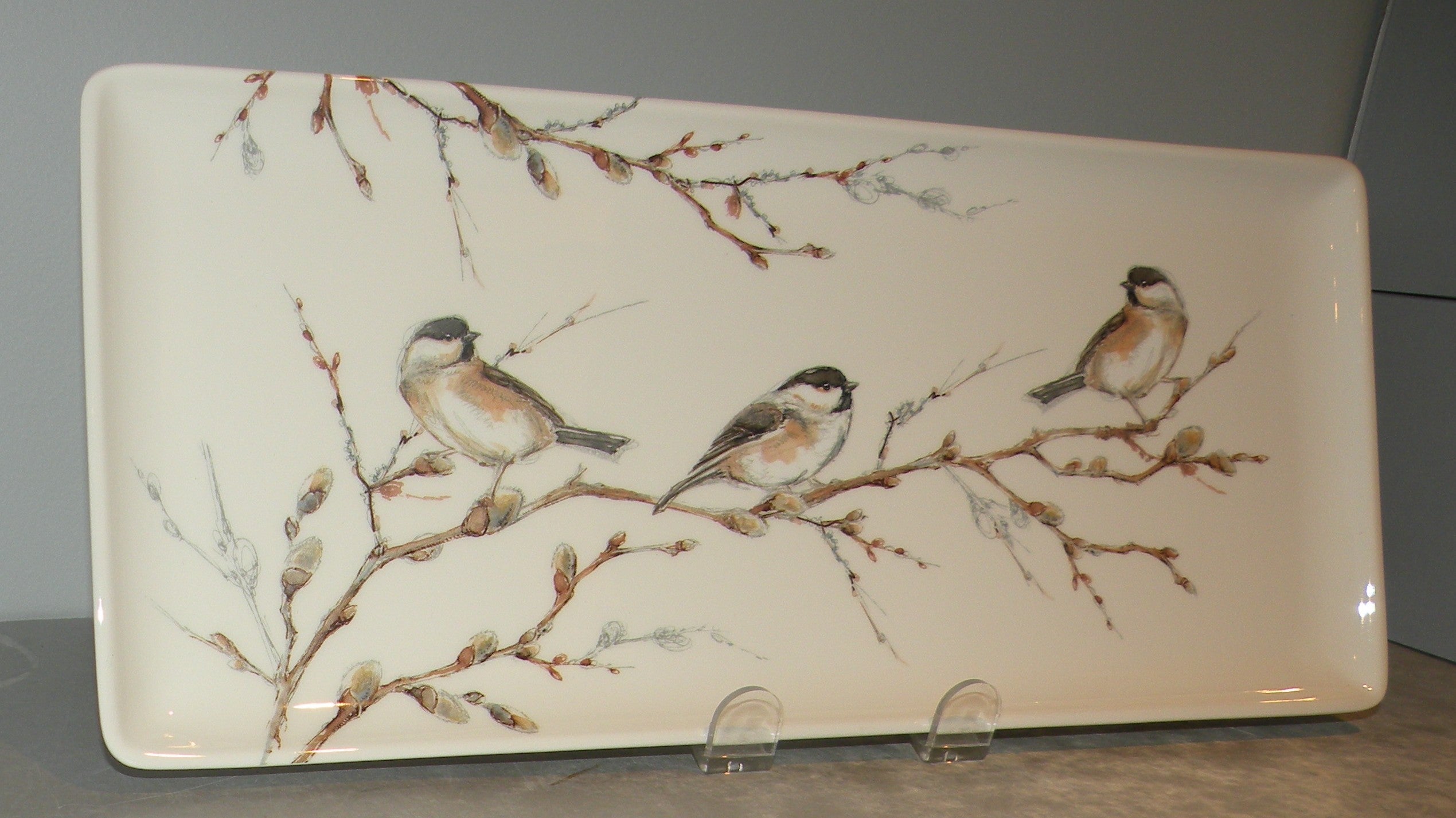 Oblong Serving Tray ,  Les Oiseaux de la Foret