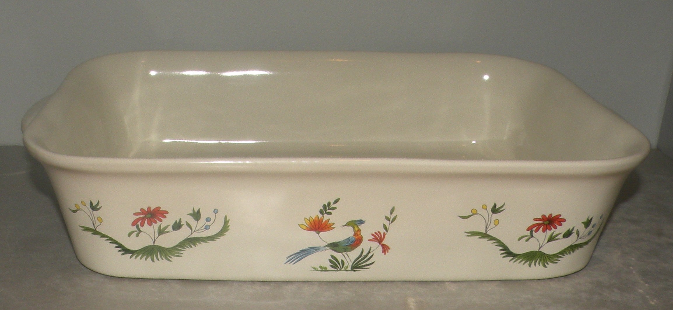 Rectangular baking dish, Oiseaux de Paradis,