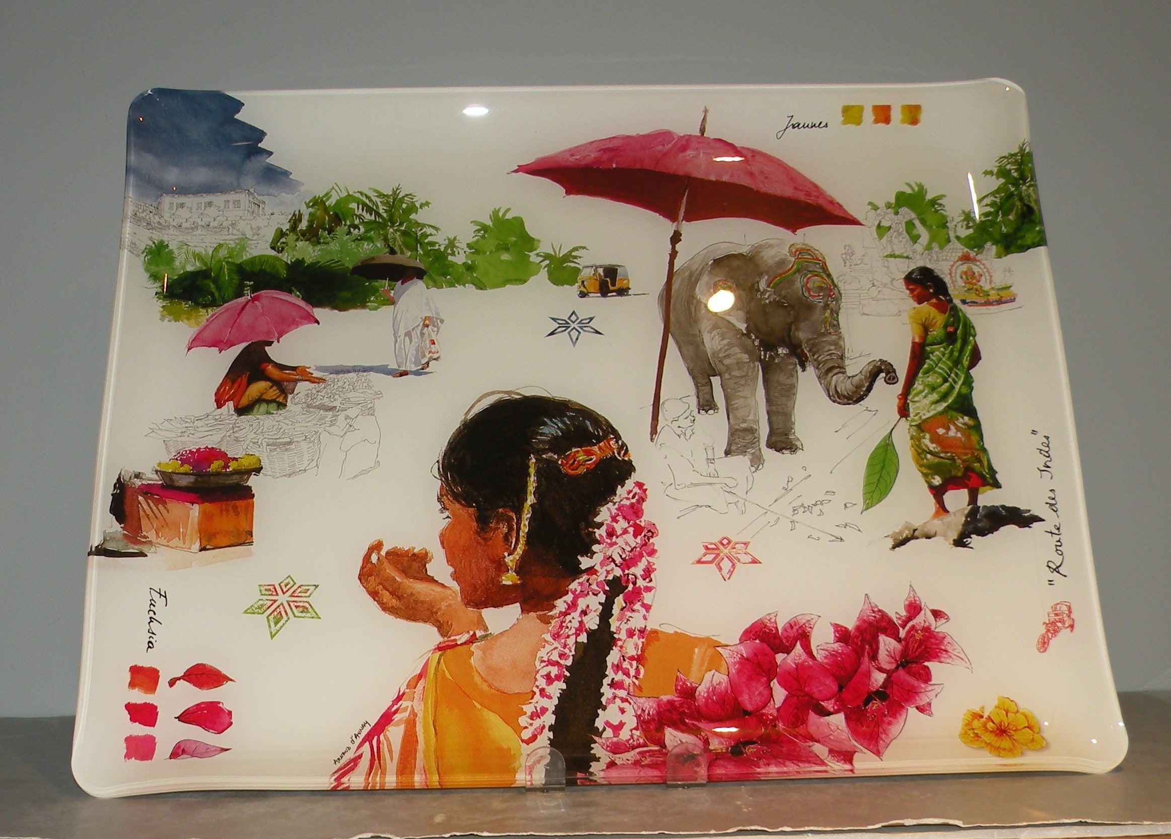 Large Serving Tray, Route des Indes